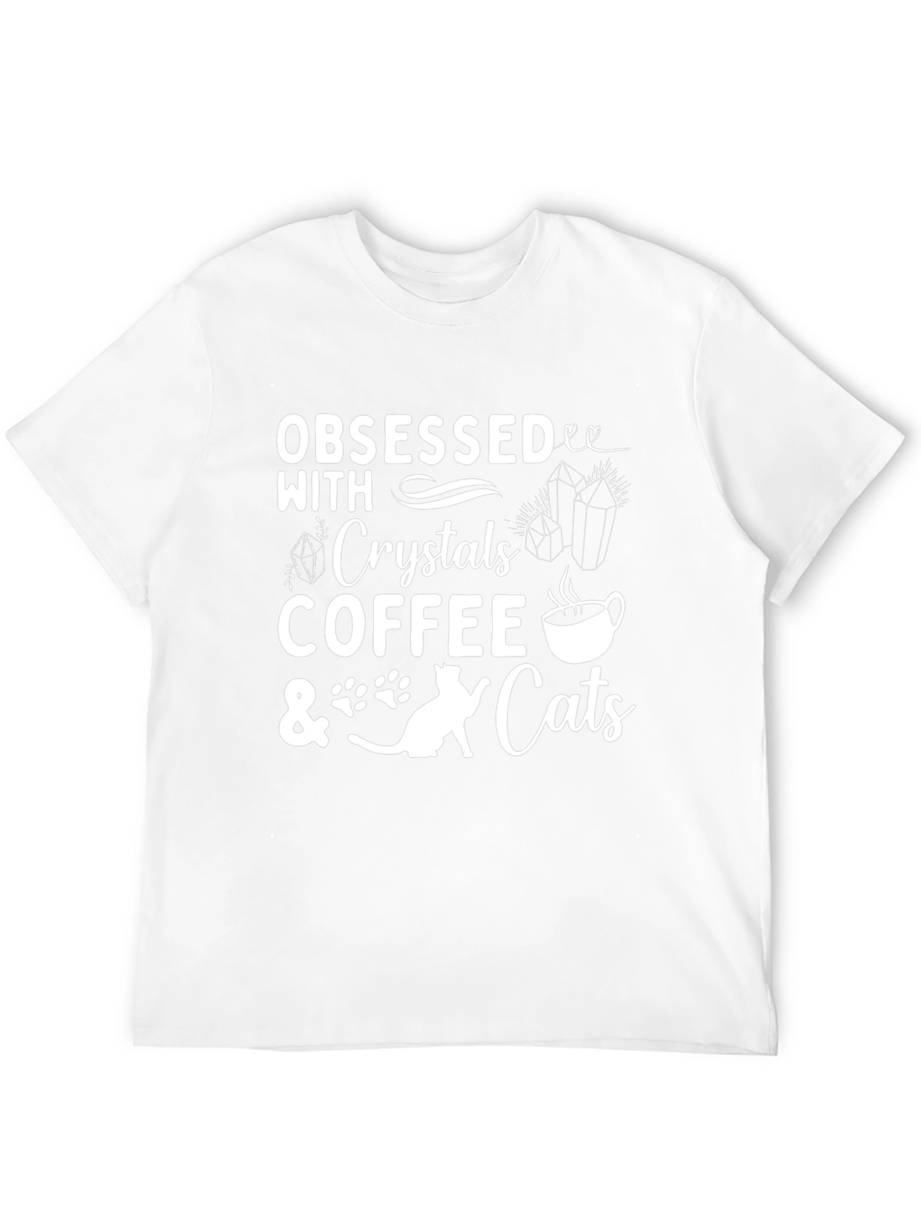 Obsessed with Crystals Coffee & Cats Graphic Tee