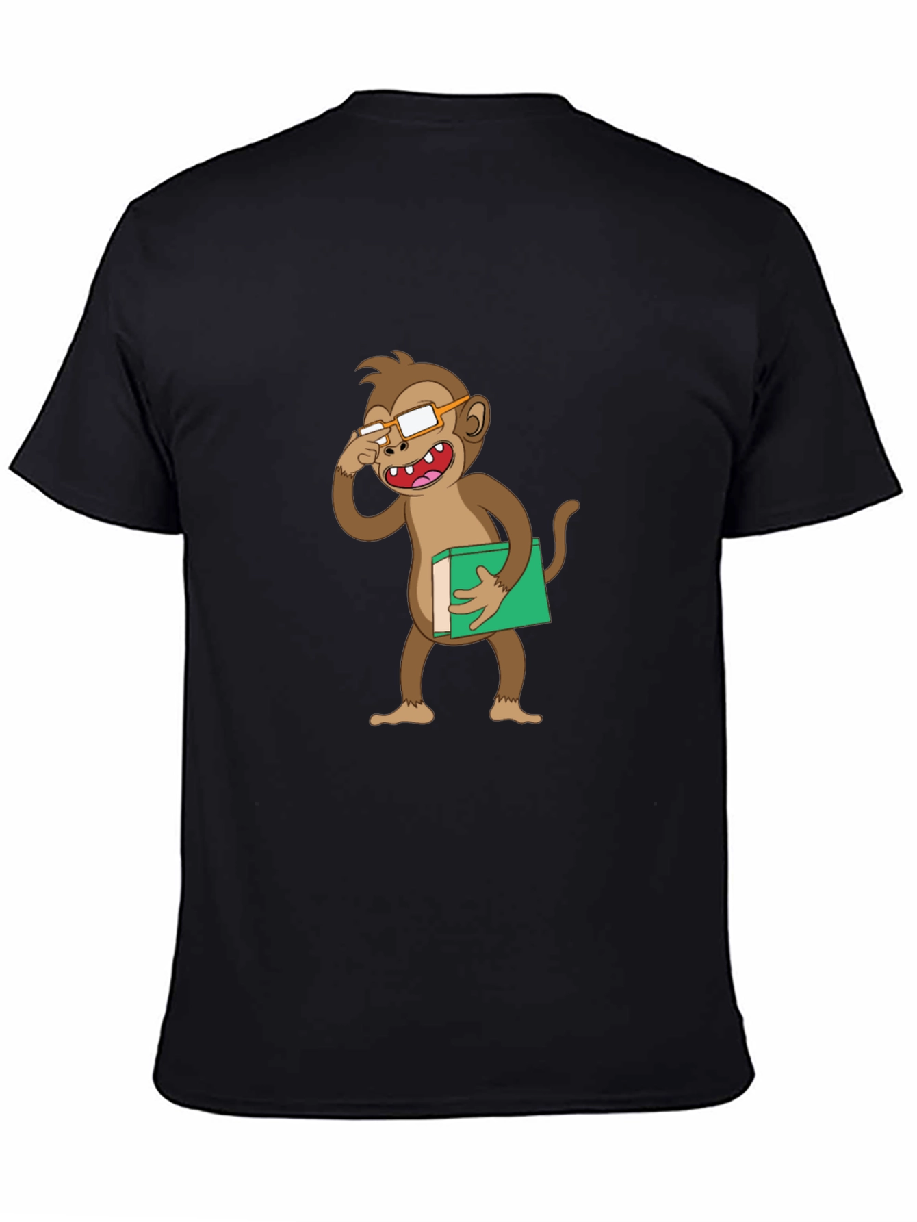 Funny Monkey Reading Book Graphic Tee