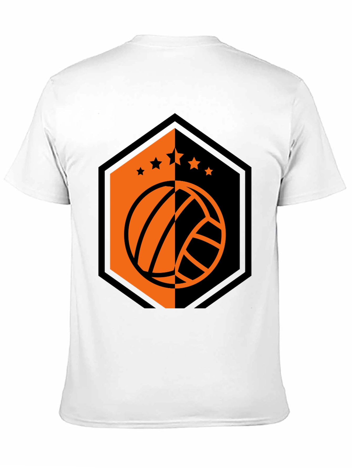 Volleyball Star Tee - Black Graphic T-Shirt