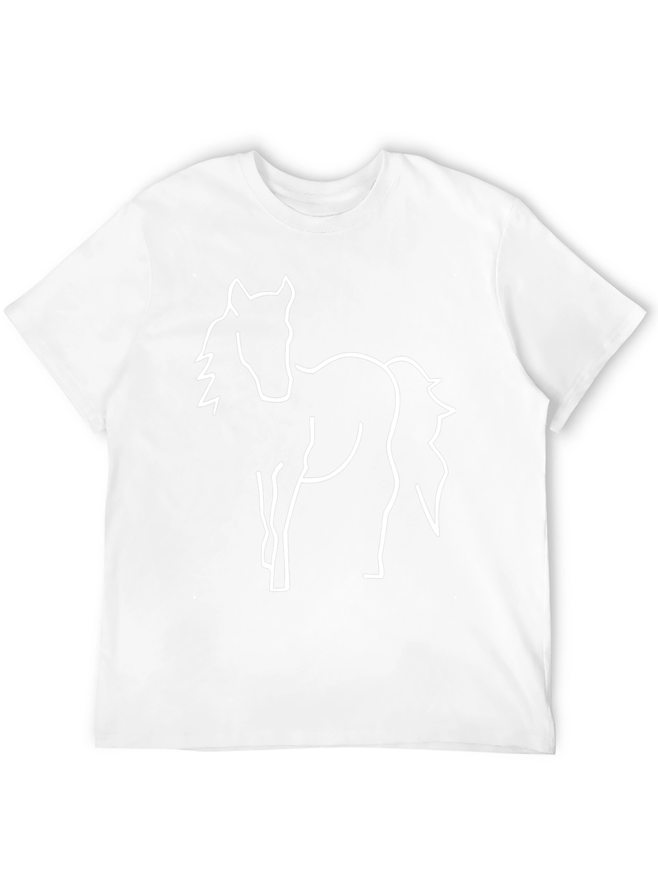 Black Horse Outline Graphic Tee