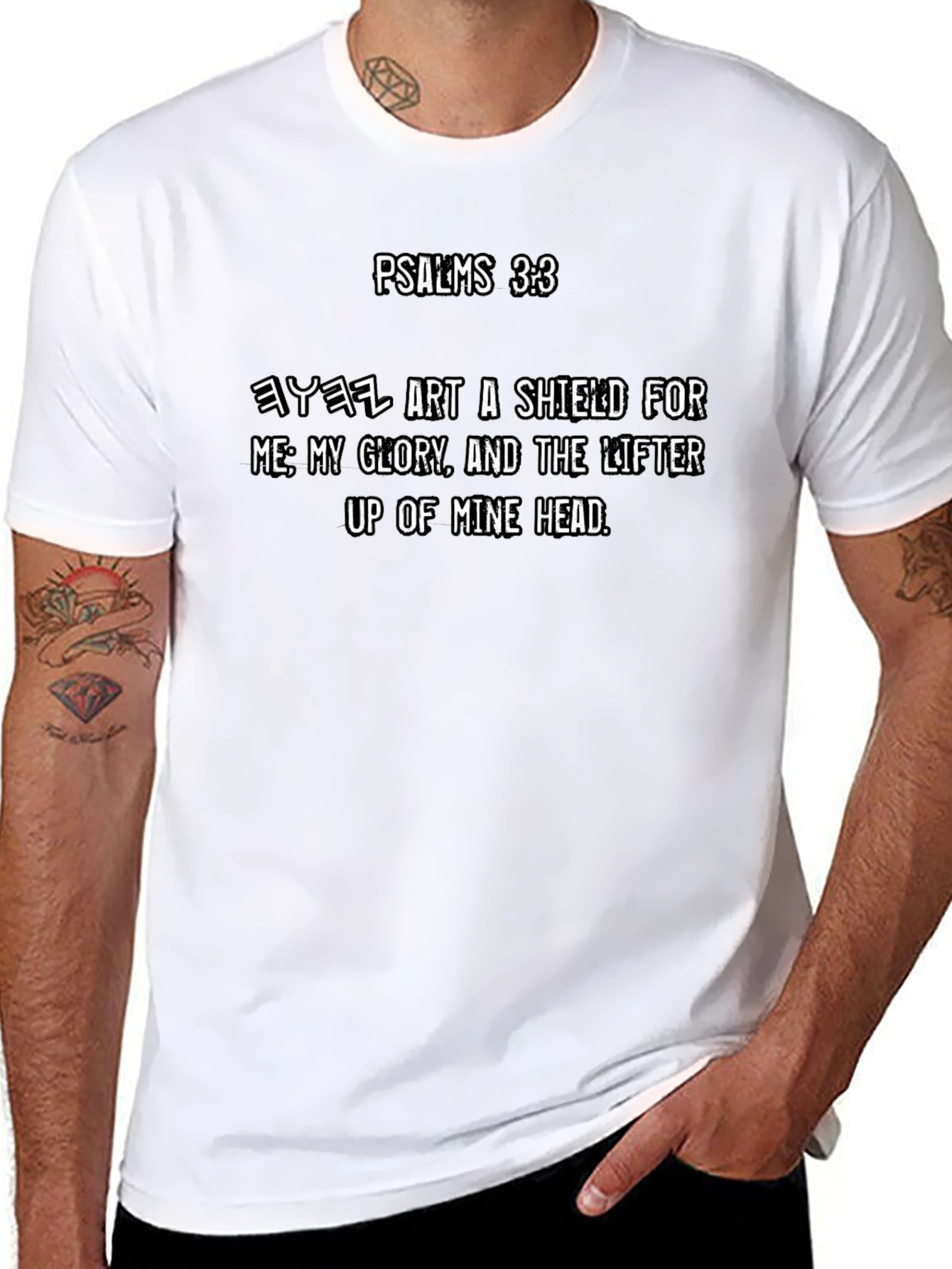 Psalms 3:3 Christian T-Shirt - Religious Apparel