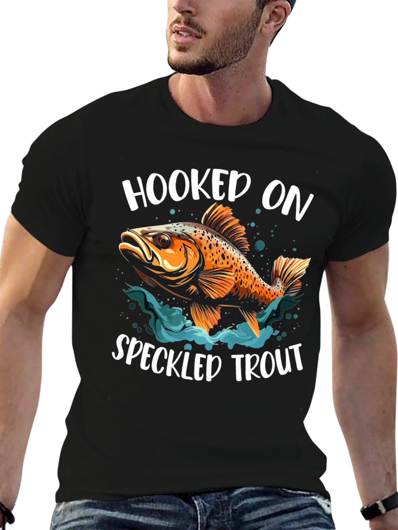 Hooked on Speckled Trout Graphic Tee