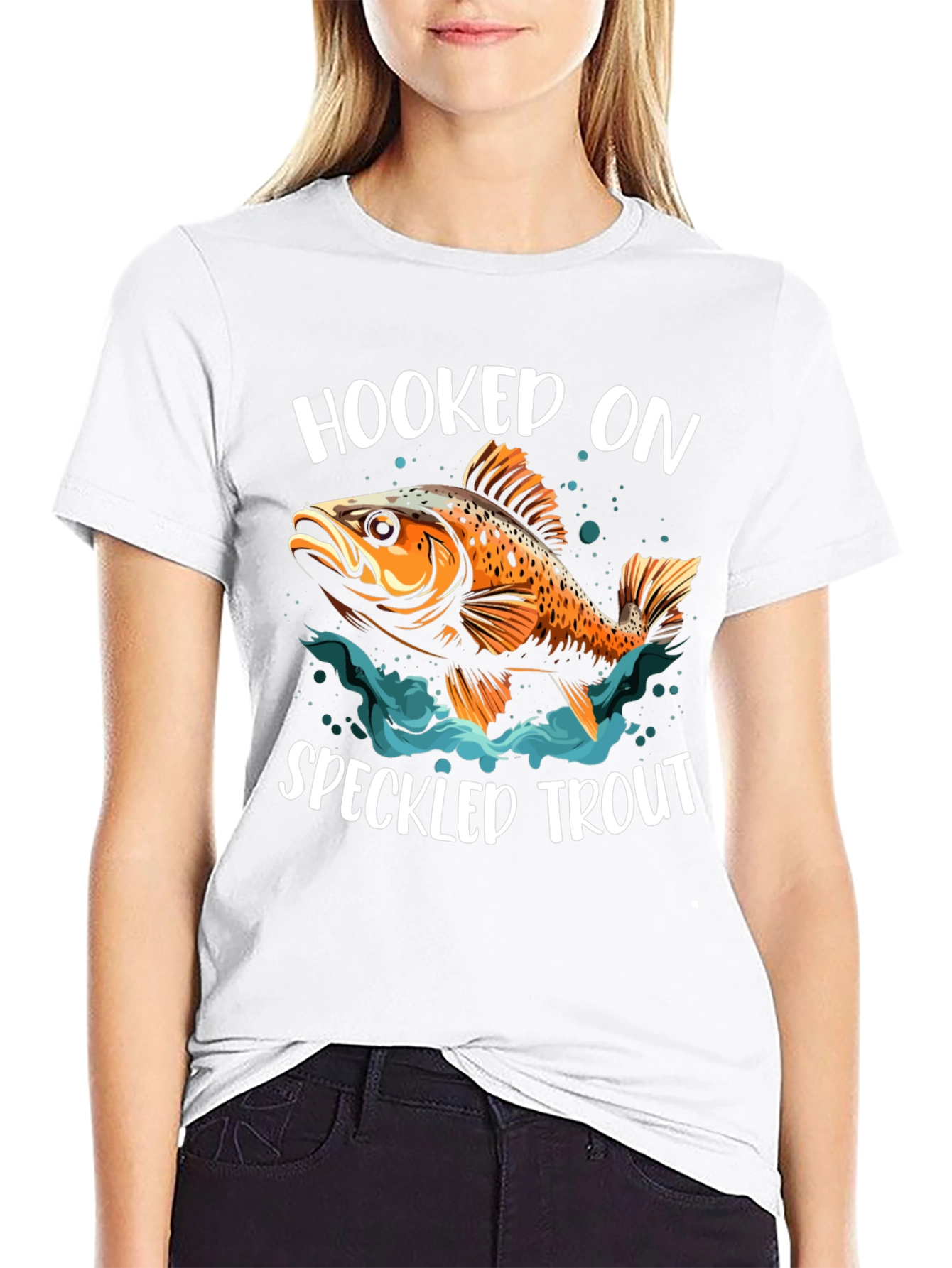 Hooked on Speckled Trout Graphic Tee