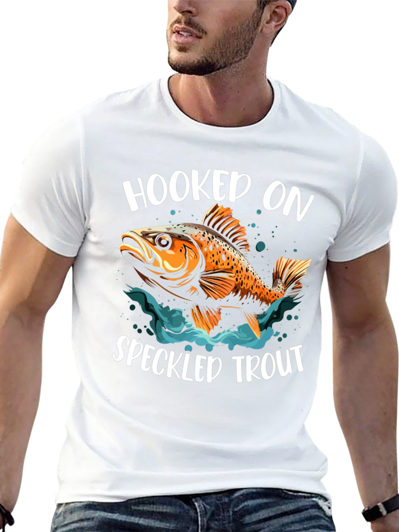 Hooked on Speckled Trout Graphic Tee