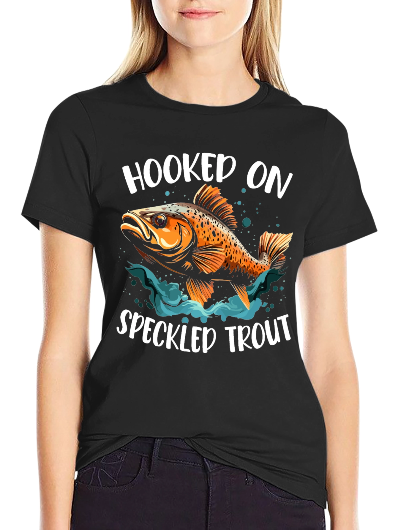 Hooked on Speckled Trout Graphic Tee