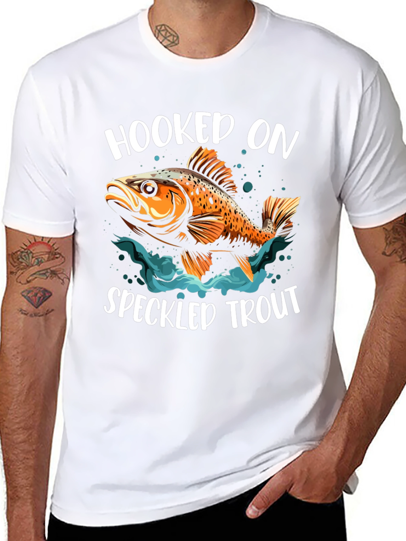 Hooked on Speckled Trout Graphic Tee