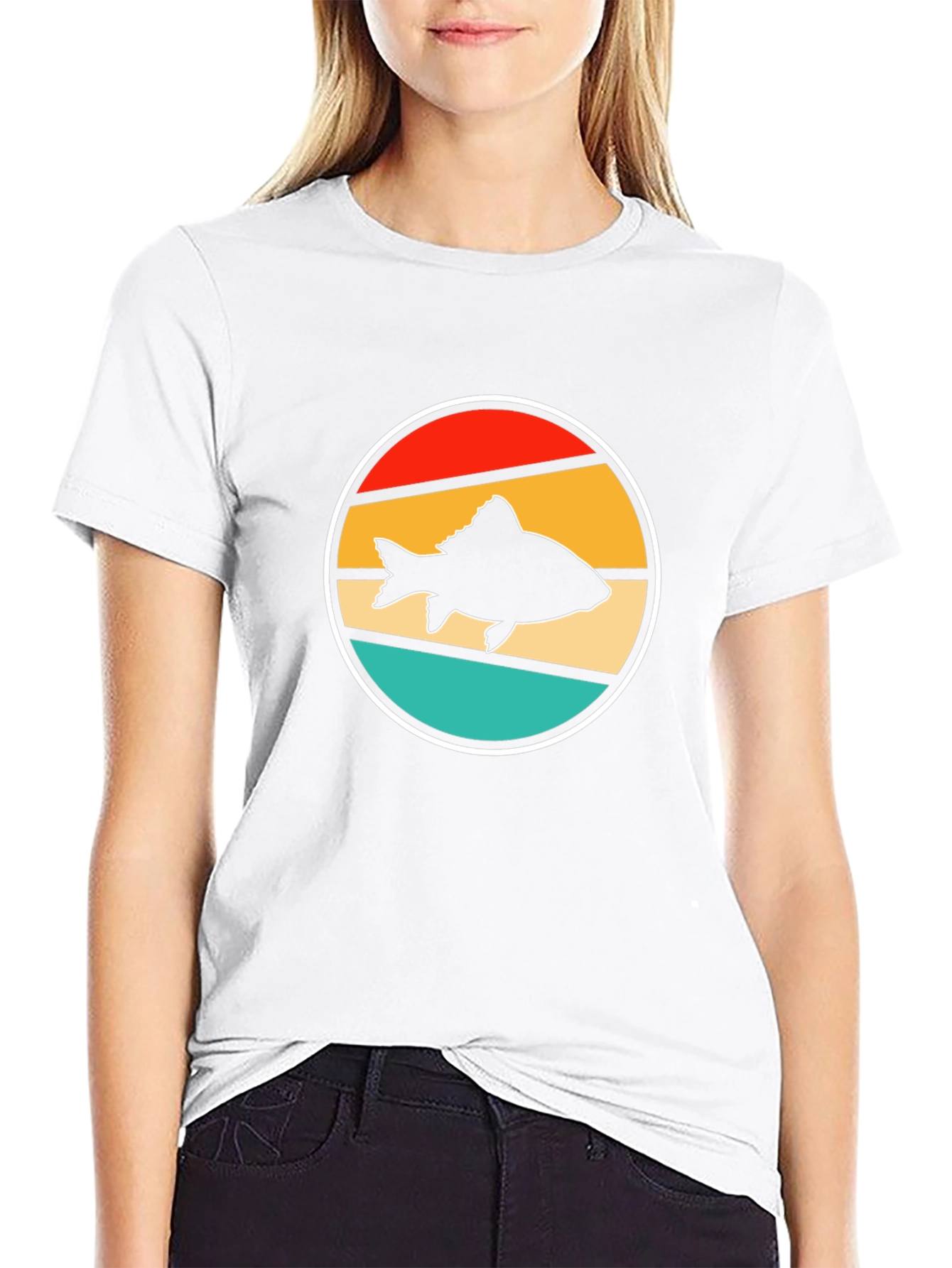 Retro Fish T-Shirt: Black Graphic Tee
