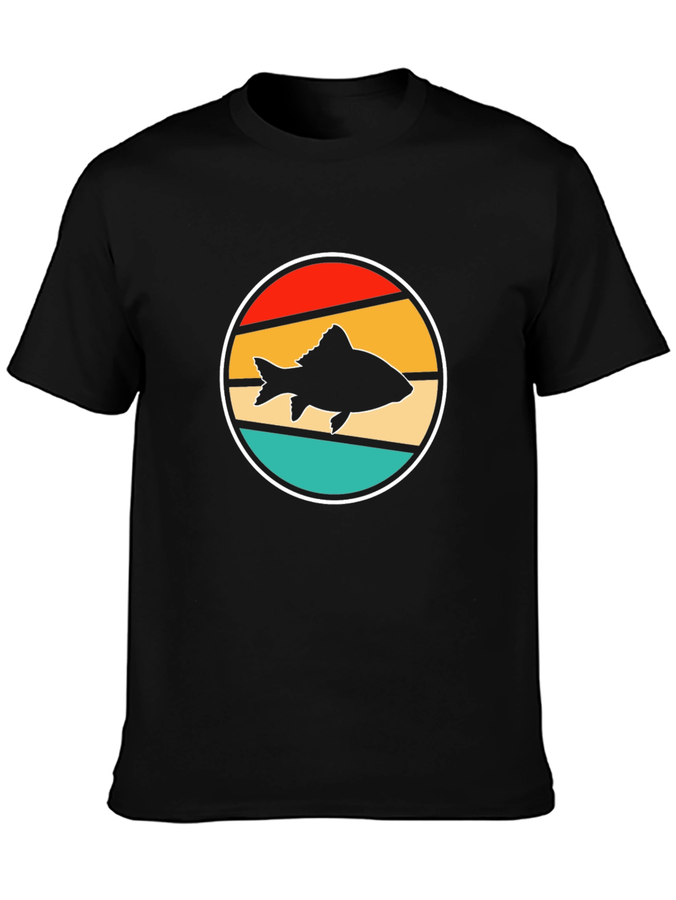 Retro Fish T-Shirt: Black Graphic Tee