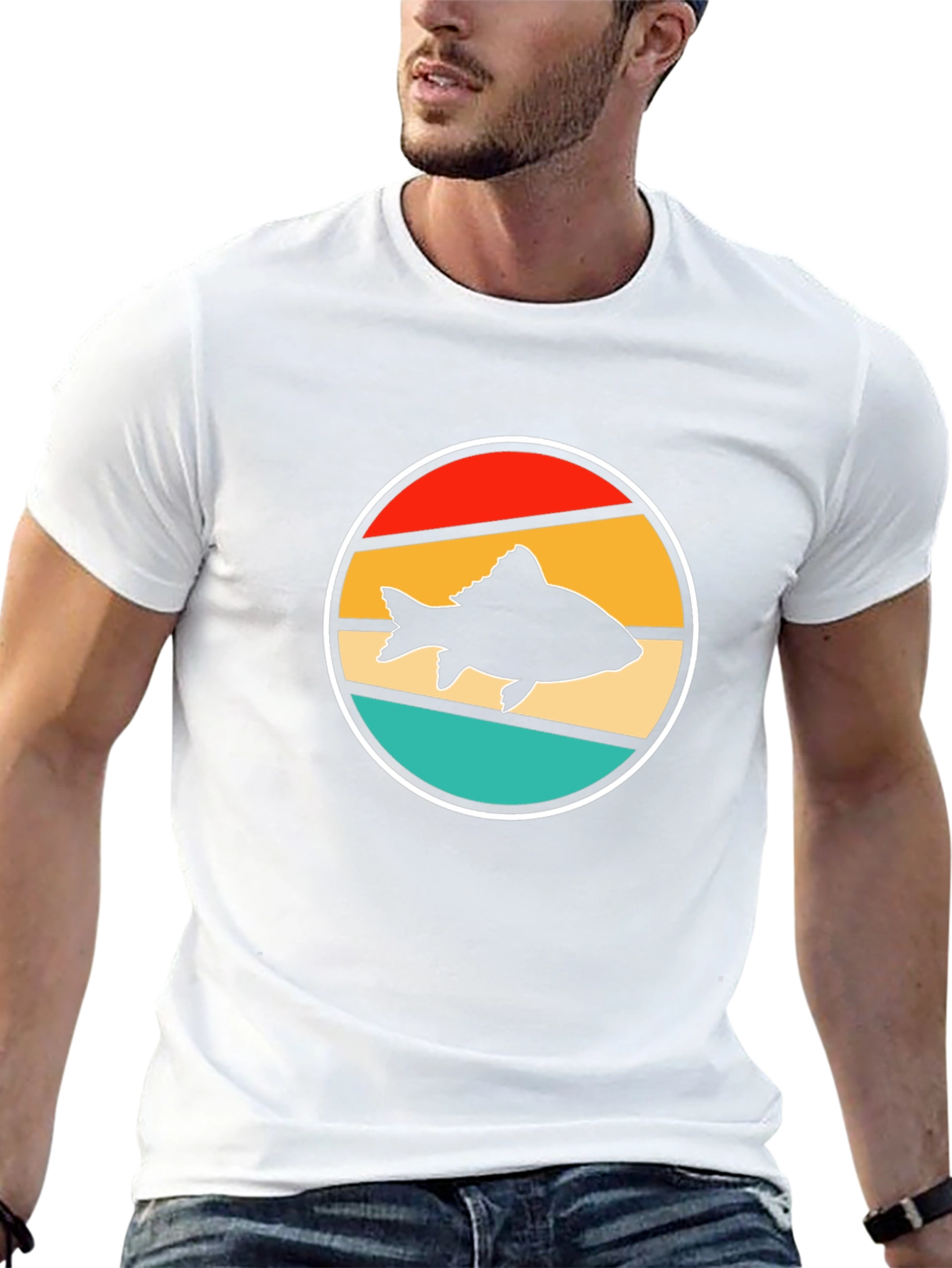 Retro Fish T-Shirt: Black Graphic Tee