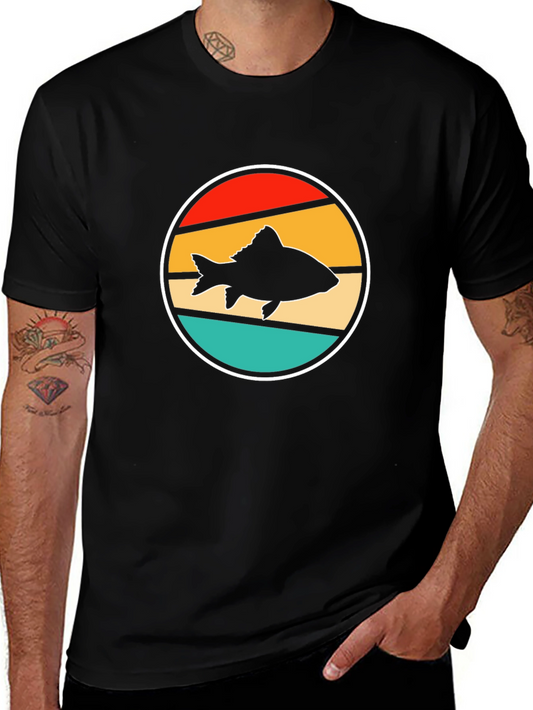 Retro Fish T-Shirt: Black Graphic Tee