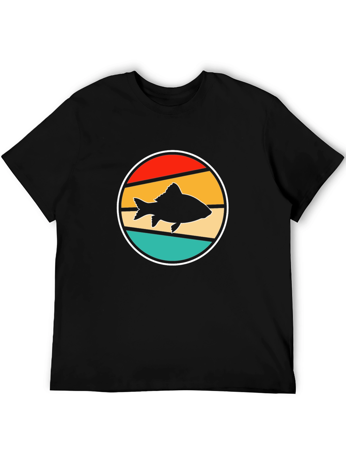 Retro Fish T-Shirt: Black Graphic Tee