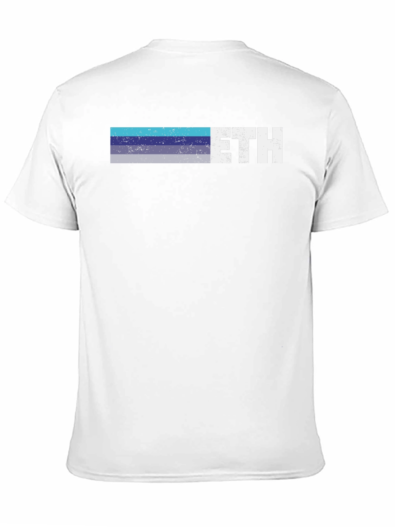 ETH Retro Stripe Tee - Crypto Enthusiast Shirt