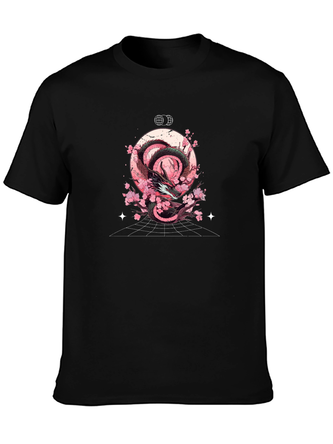 Dragon & Cherry Blossom T-Shirt - Graphic Tee