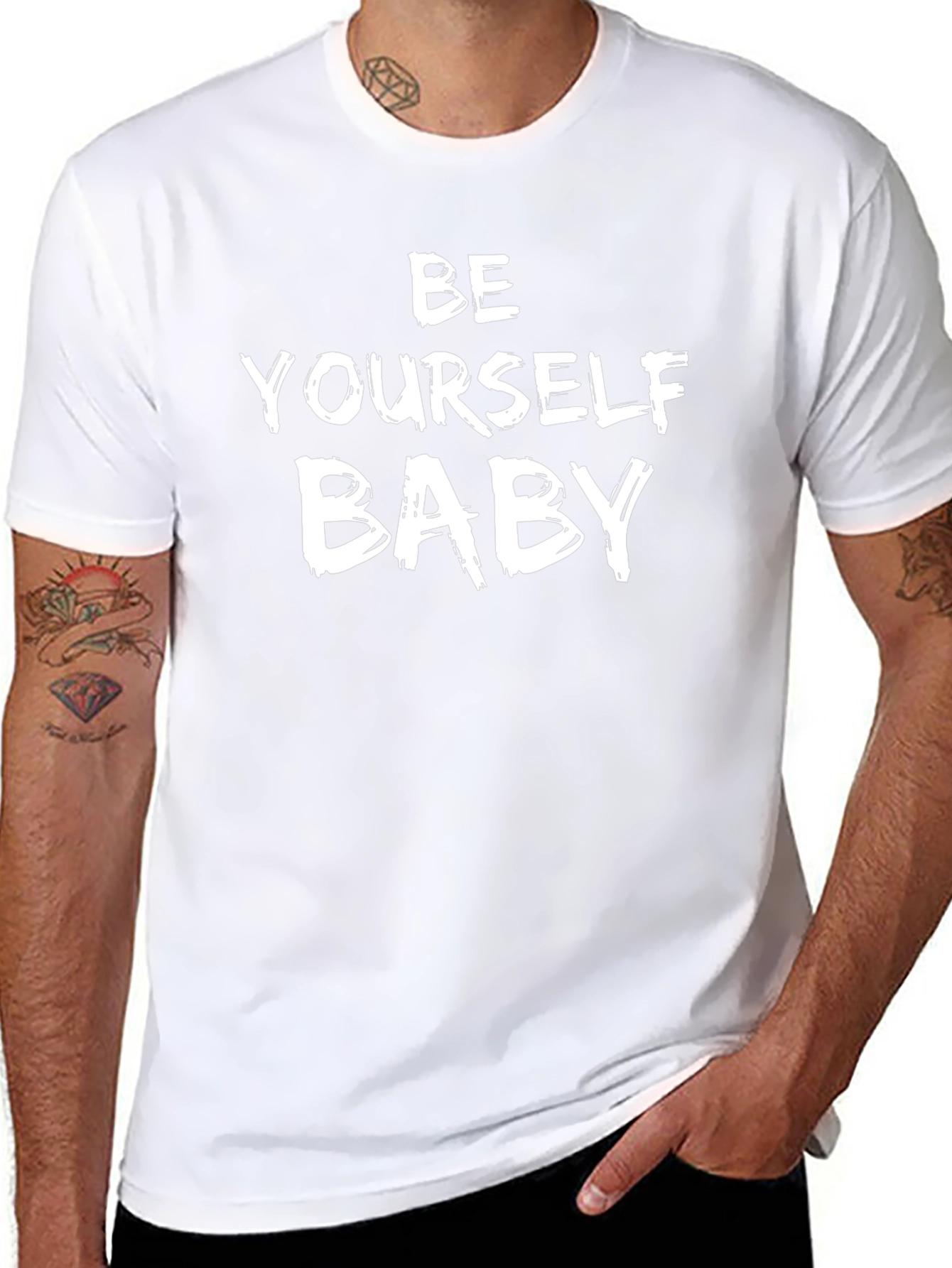 Be Yourself Baby - Graphic Print T-Shirt