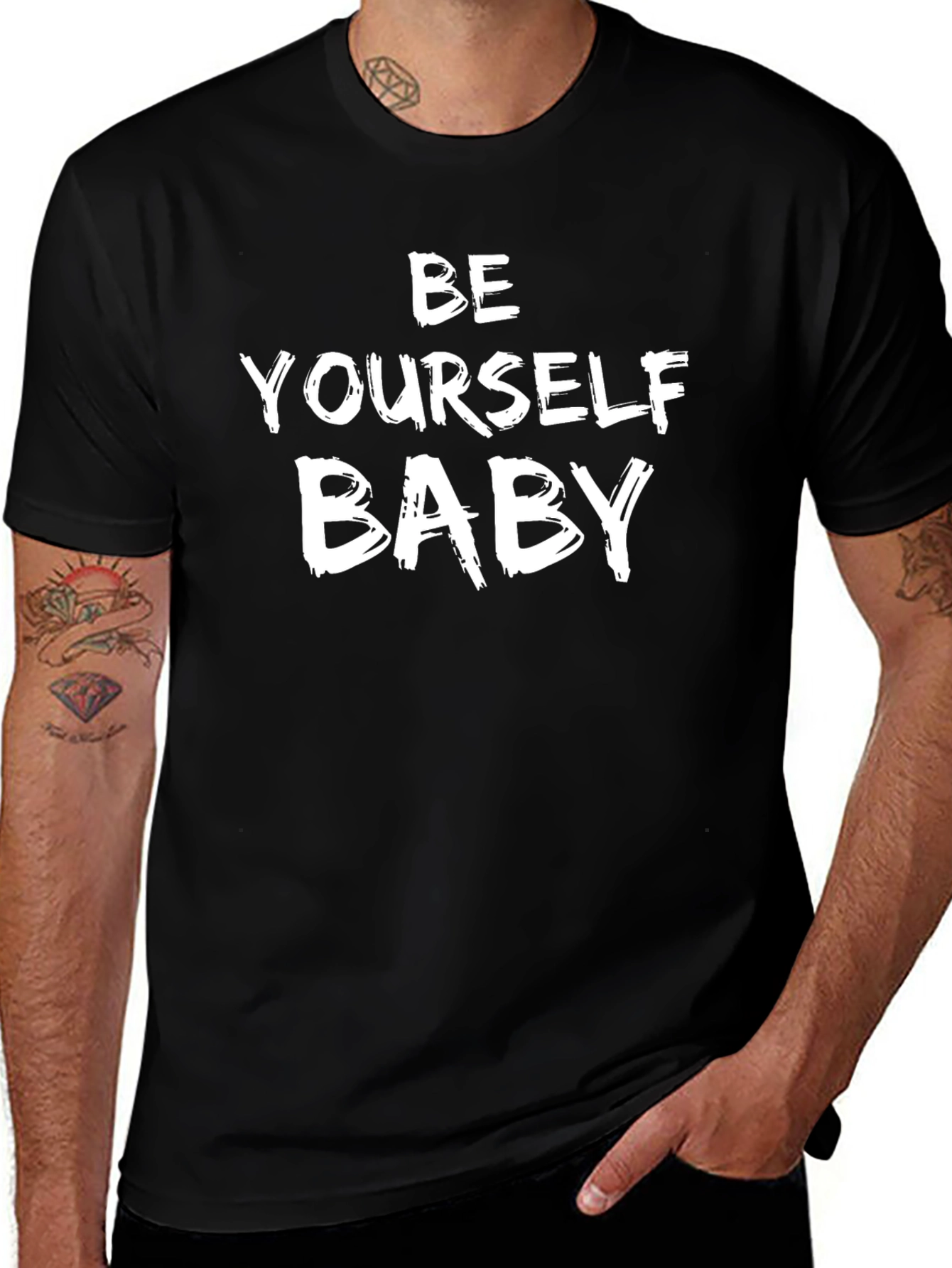 Be Yourself Baby - Graphic Print T-Shirt