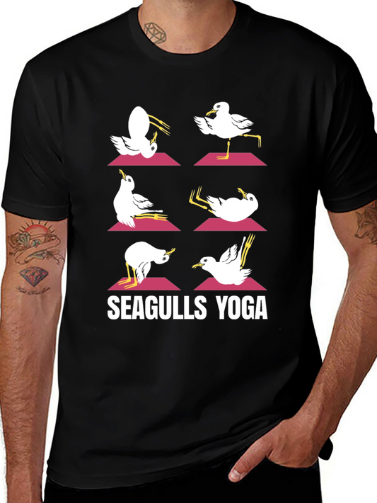 Seagulls Yoga Graphic T-Shirt