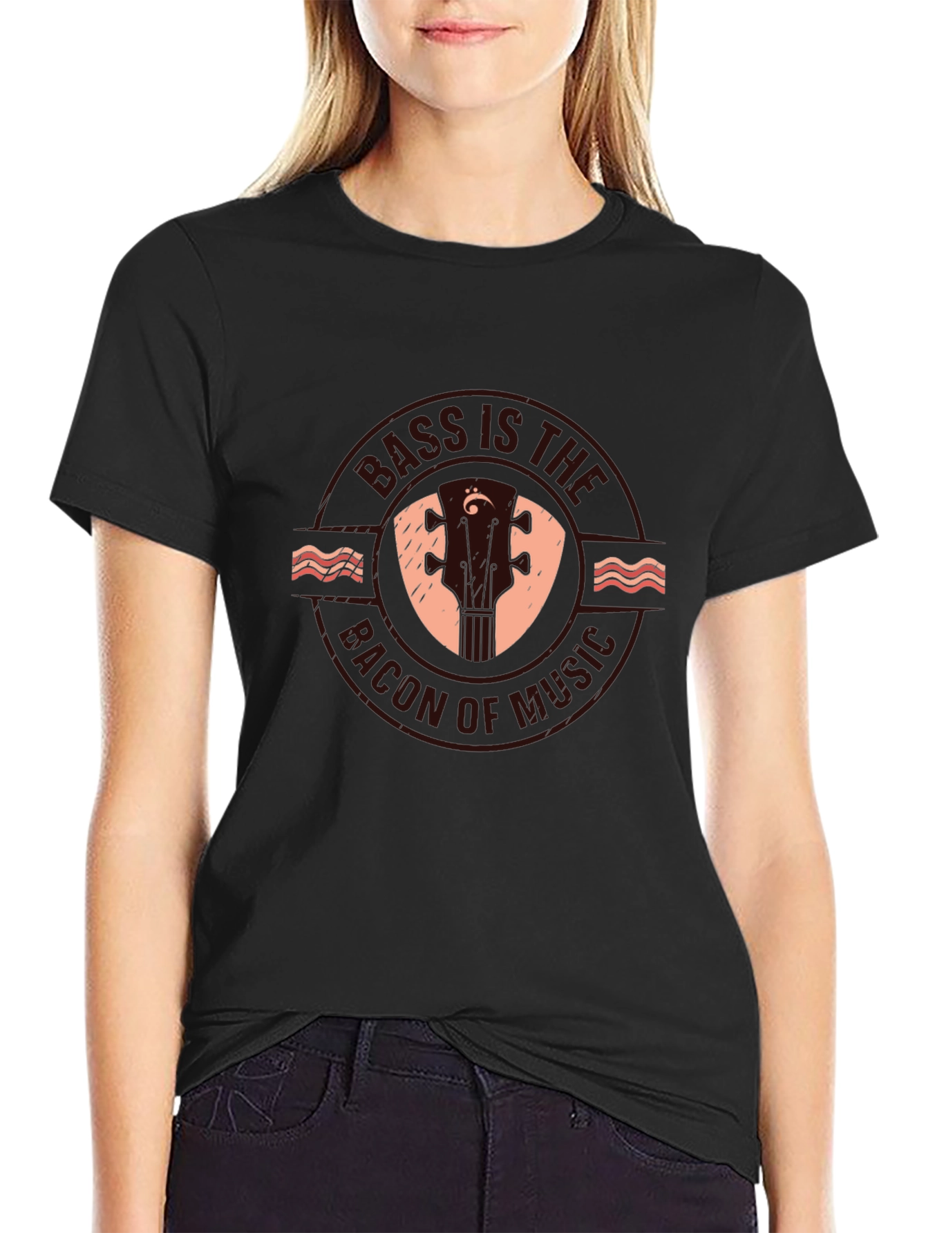 Bass is the Bacon of Music T-Shirt - Black