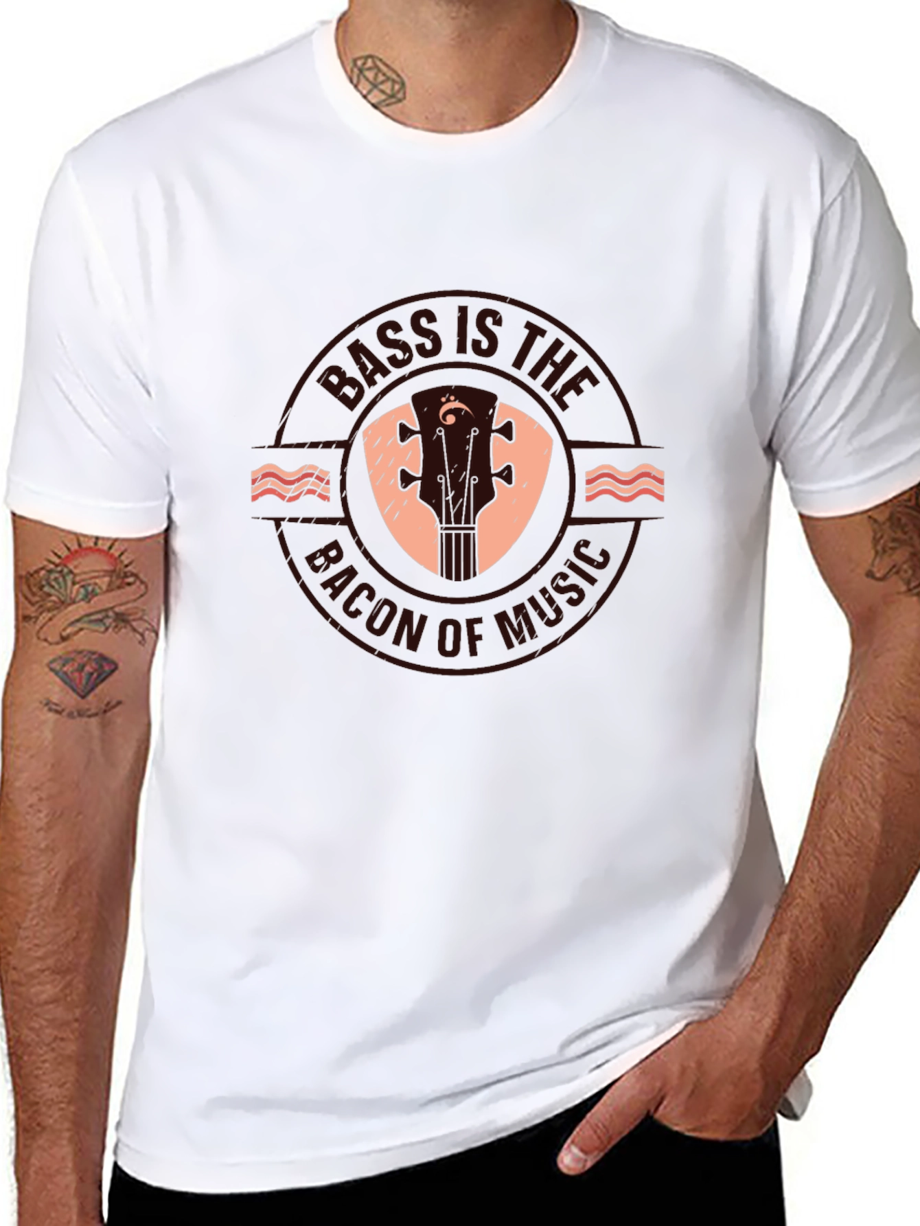 Bass is the Bacon of Music T-Shirt - Black