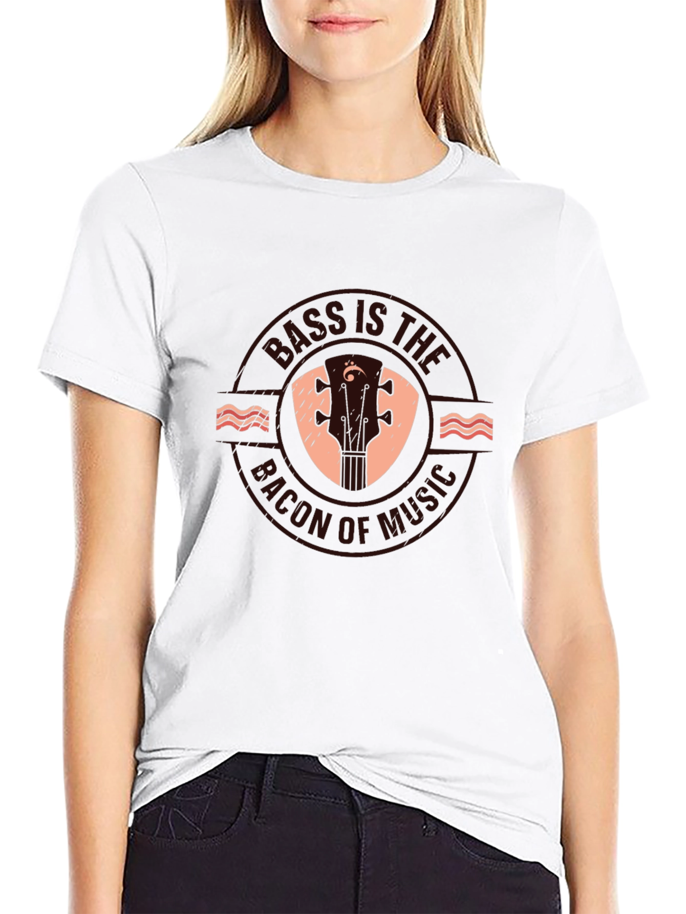 Bass is the Bacon of Music T-Shirt - Black