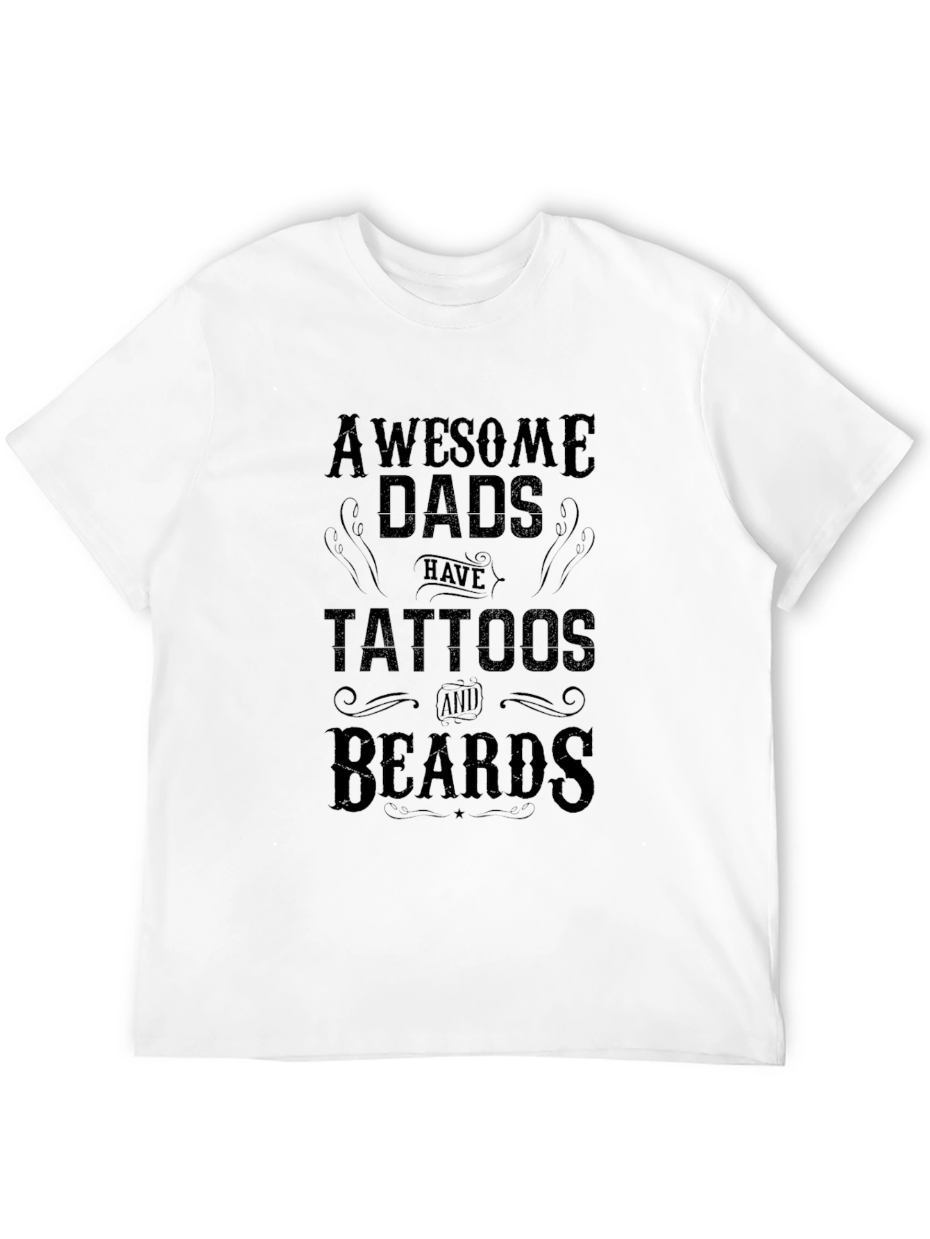 Awesome Dads Tattoos & Beards Graphic Tee