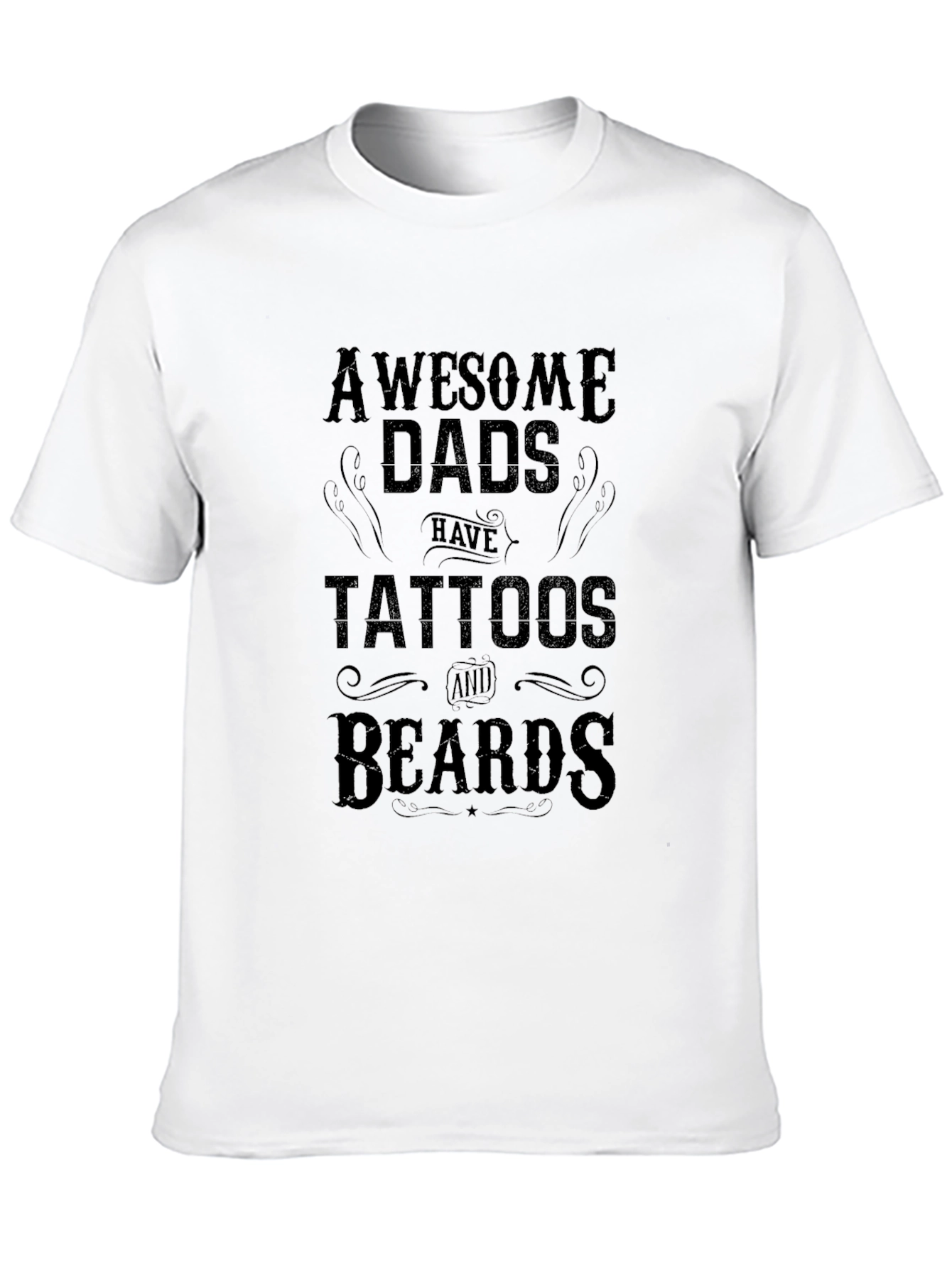 Awesome Dads Tattoos & Beards Graphic Tee