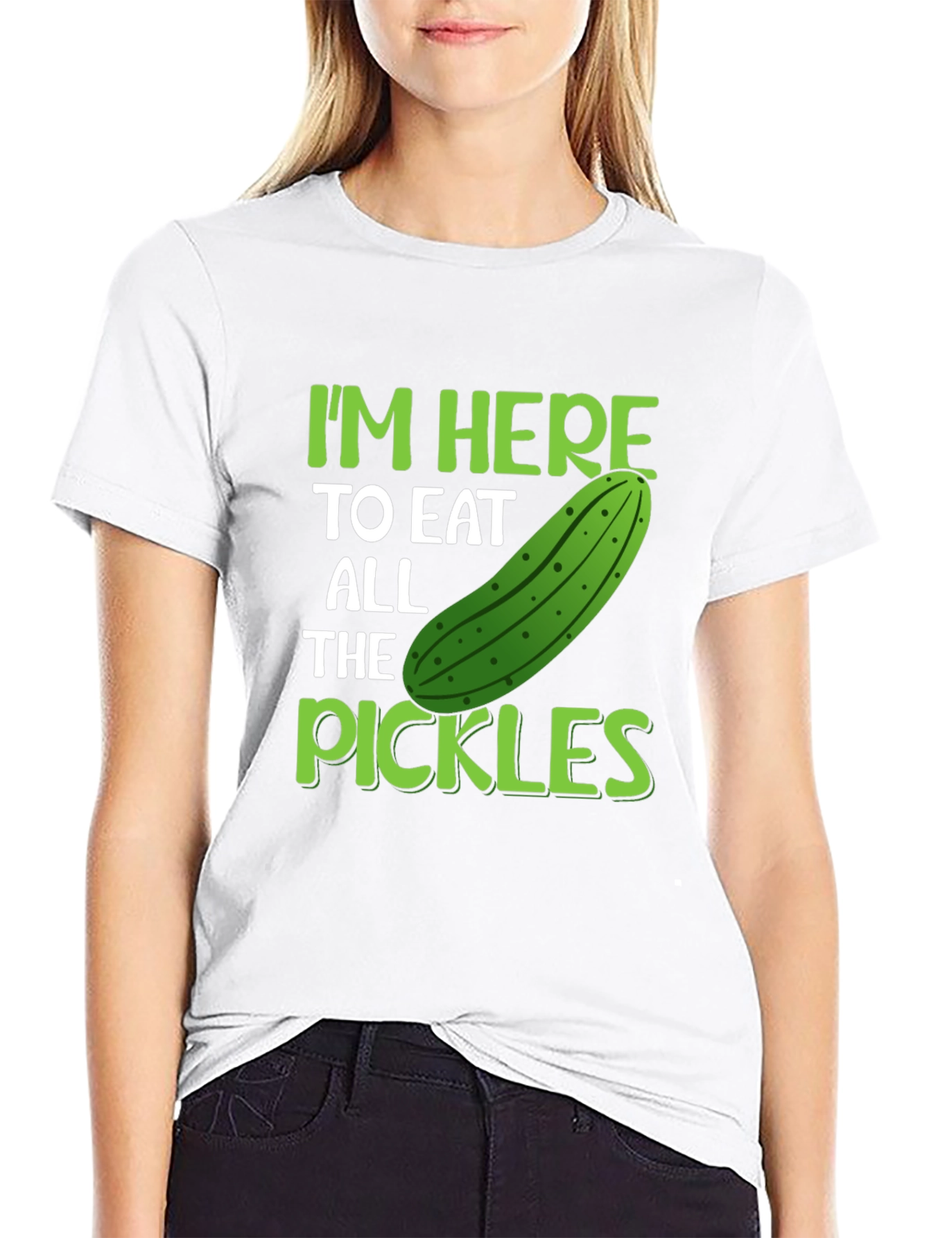Im Here To Eat All The Pickles Funny T-Shirt