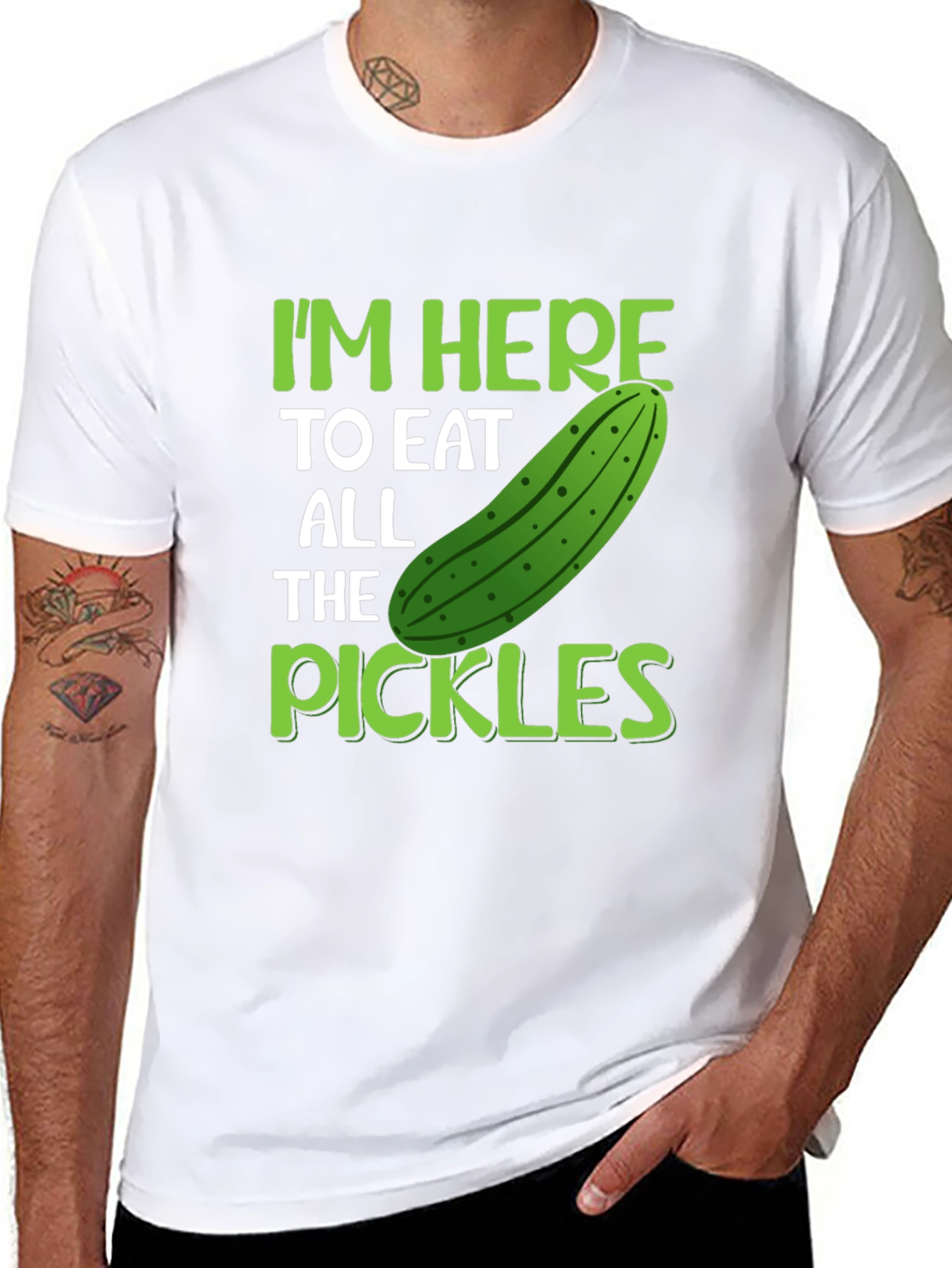 Im Here To Eat All The Pickles Funny T-Shirt