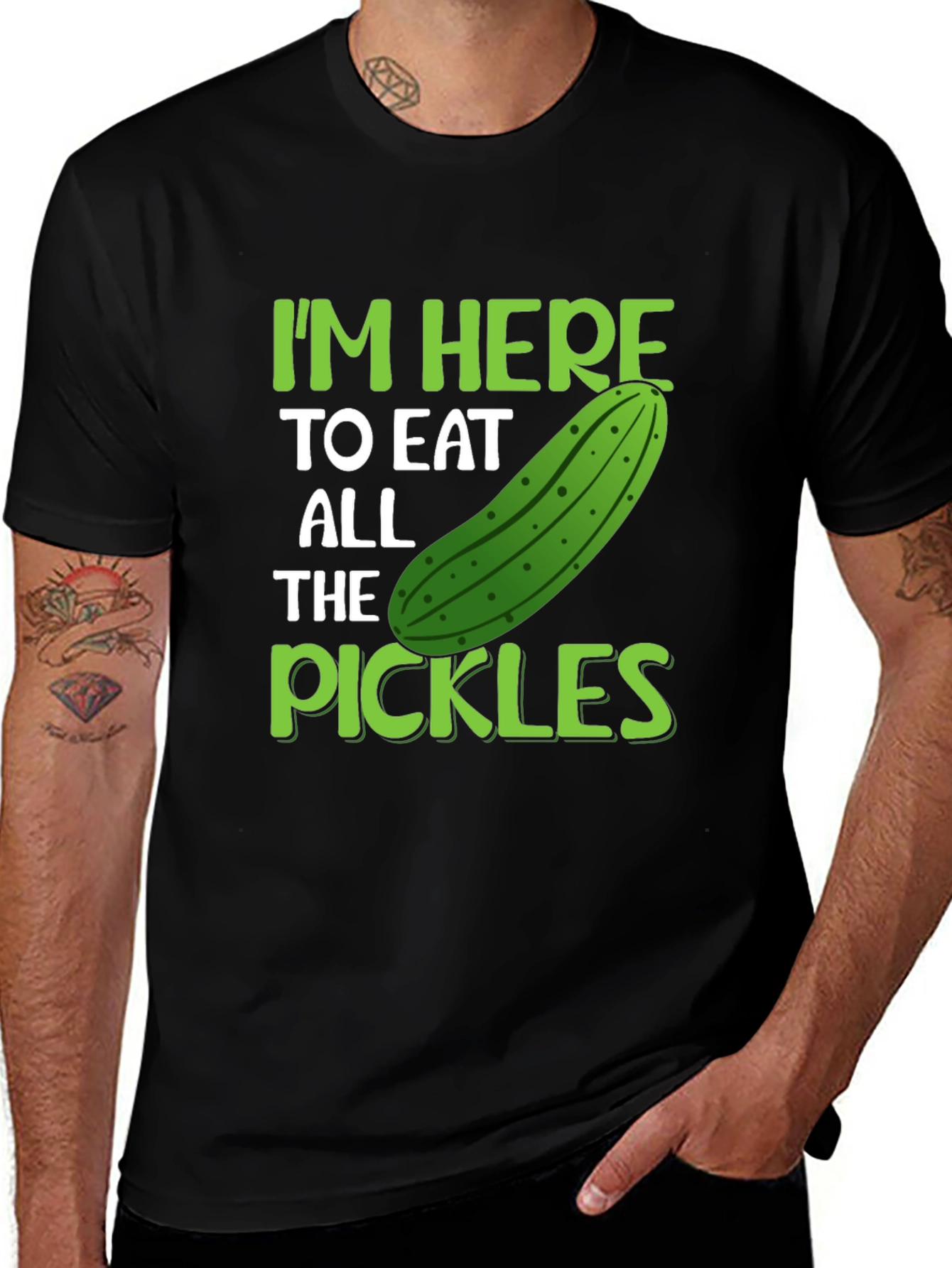 Im Here To Eat All The Pickles Funny T-Shirt