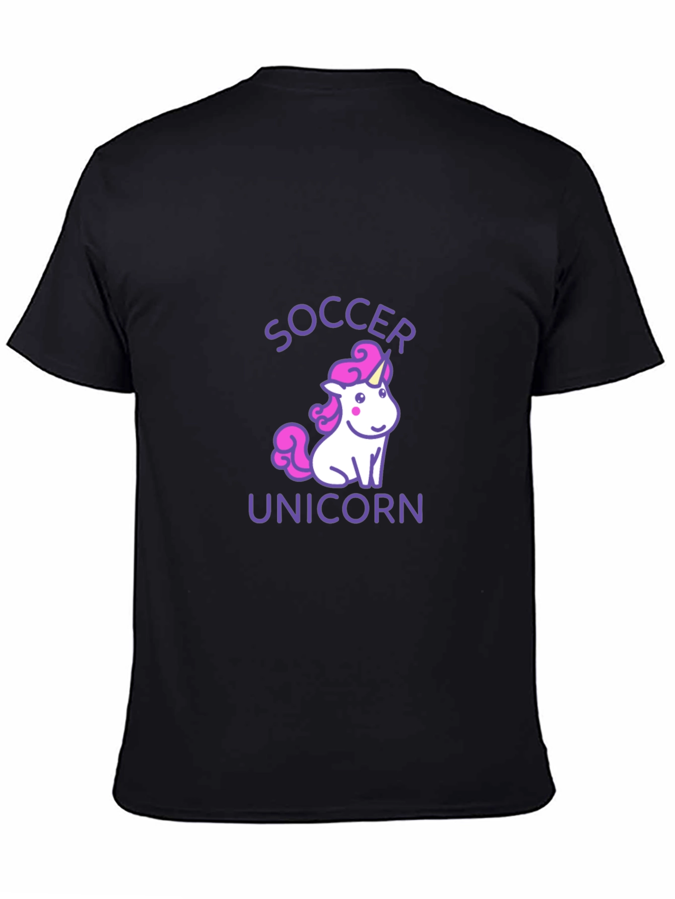 Soccer Unicorn Black Graphic Tee