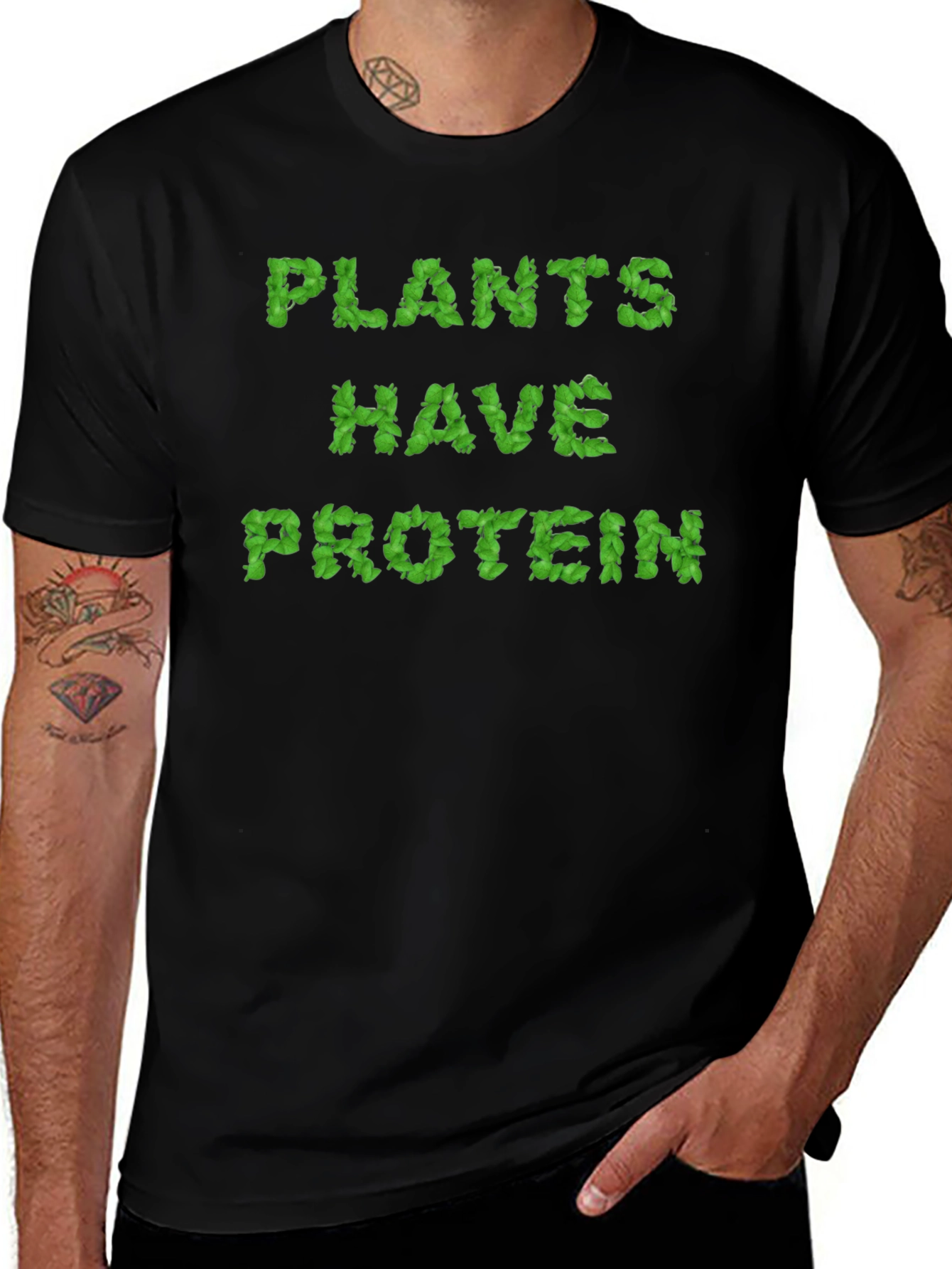 Plants Have Protein T-Shirt - Vegan Power!