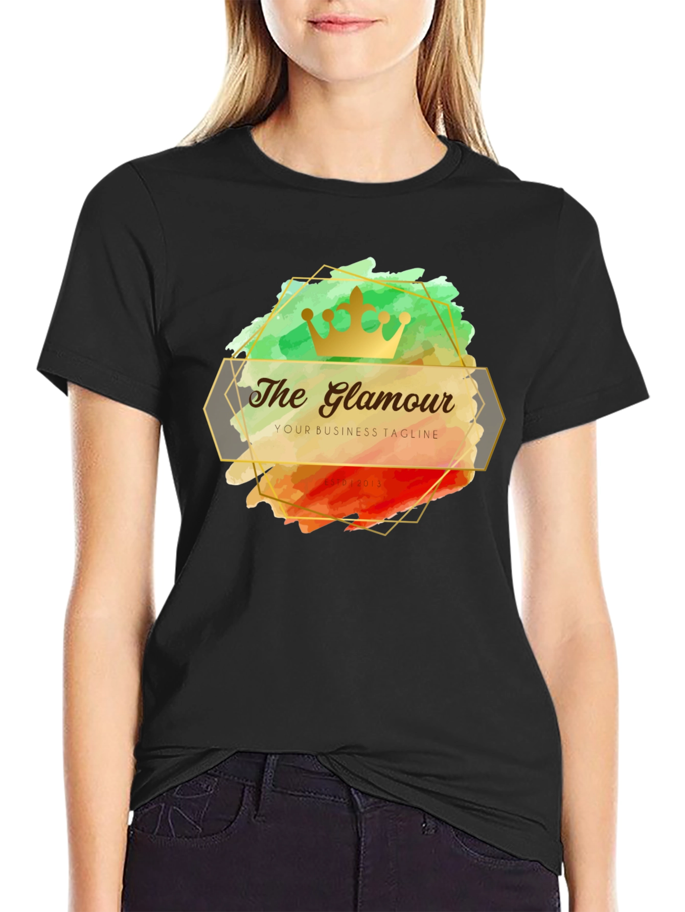 The Glamour T-Shirt - Stylish Crown Design