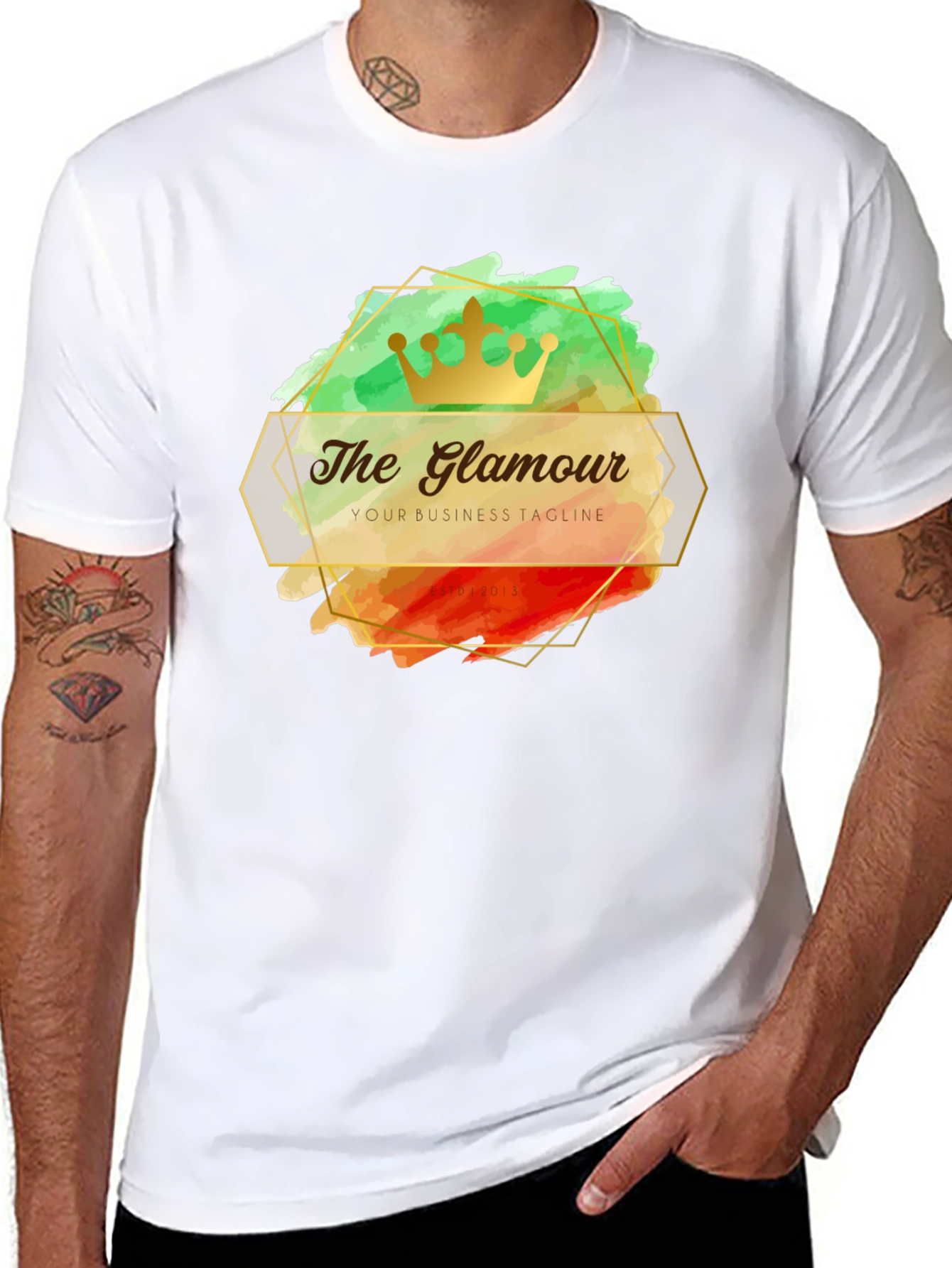 The Glamour T-Shirt - Stylish Crown Design