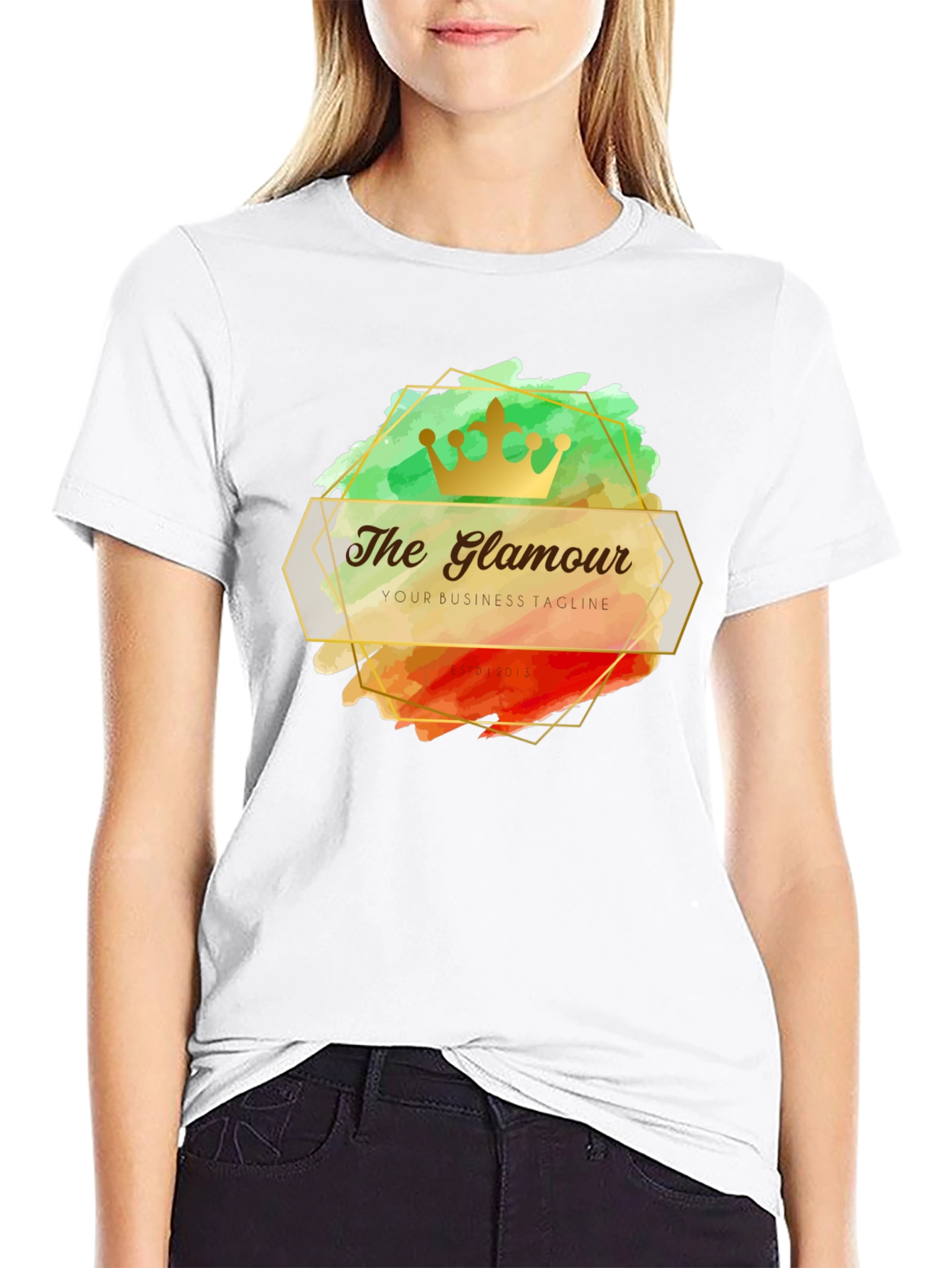 The Glamour T-Shirt - Stylish Crown Design