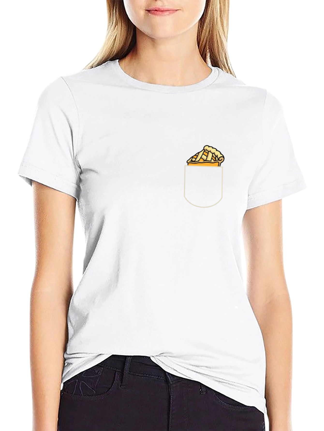 Pie in Pocket Graphic Tee - Trendy Casual Wear