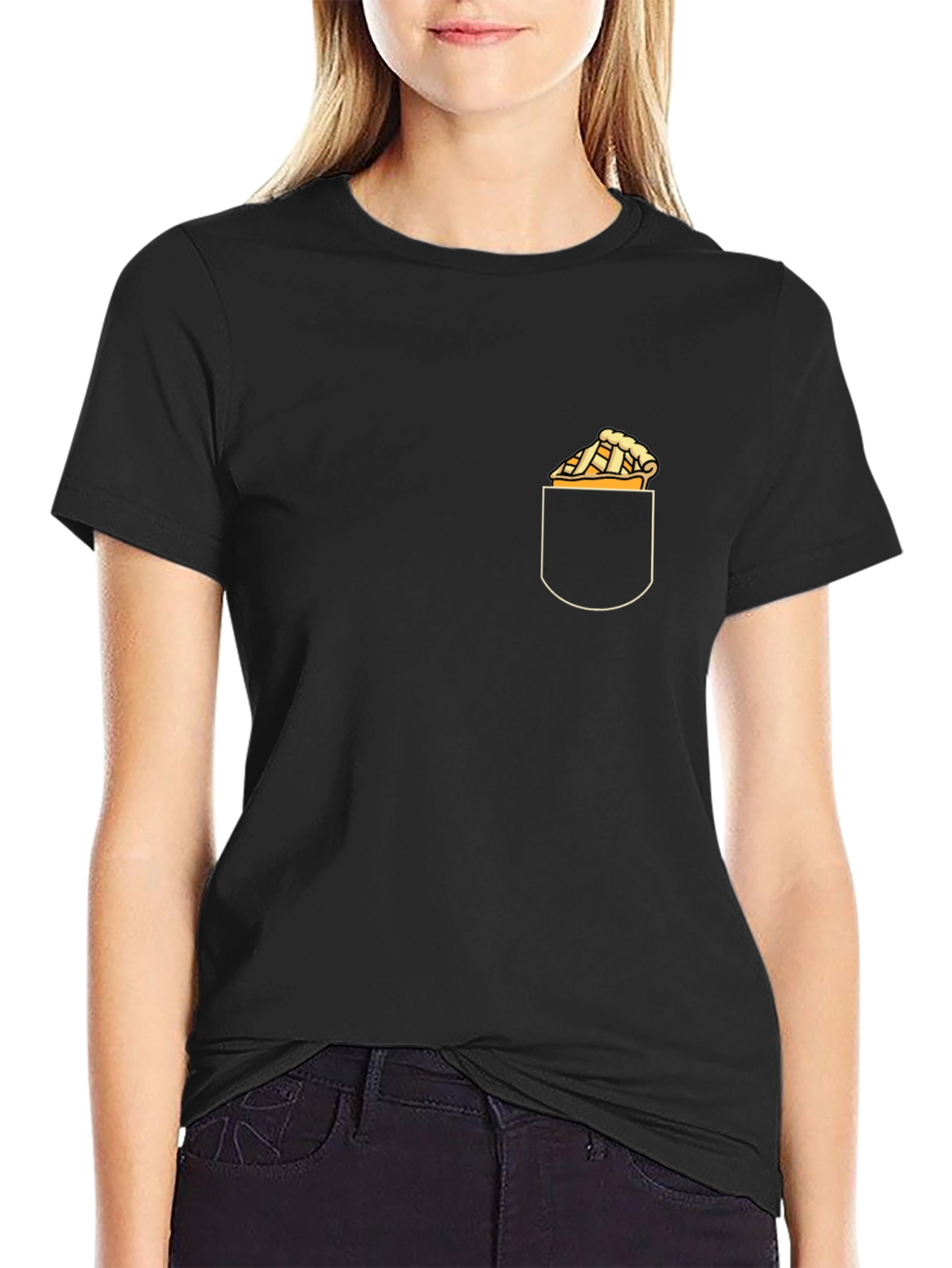 Pie in Pocket Graphic Tee - Trendy Casual Wear