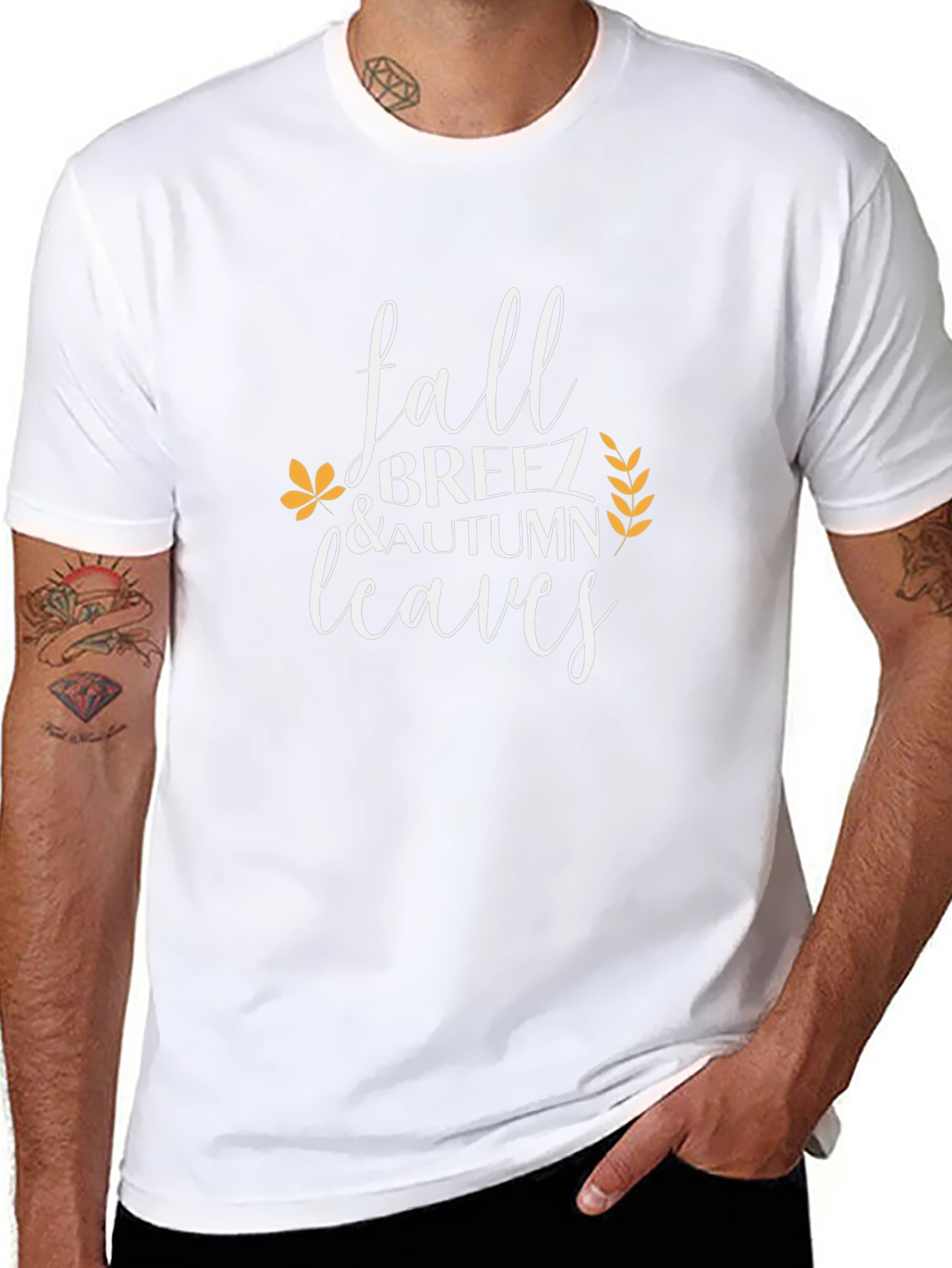 Fall Breeze & Autumn Leaves Graphic T-Shirt