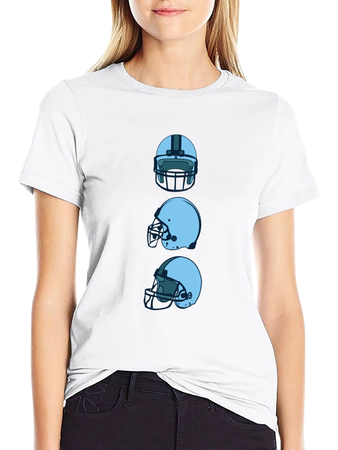 Football Helmet Graphic Tee - Black T-Shirt