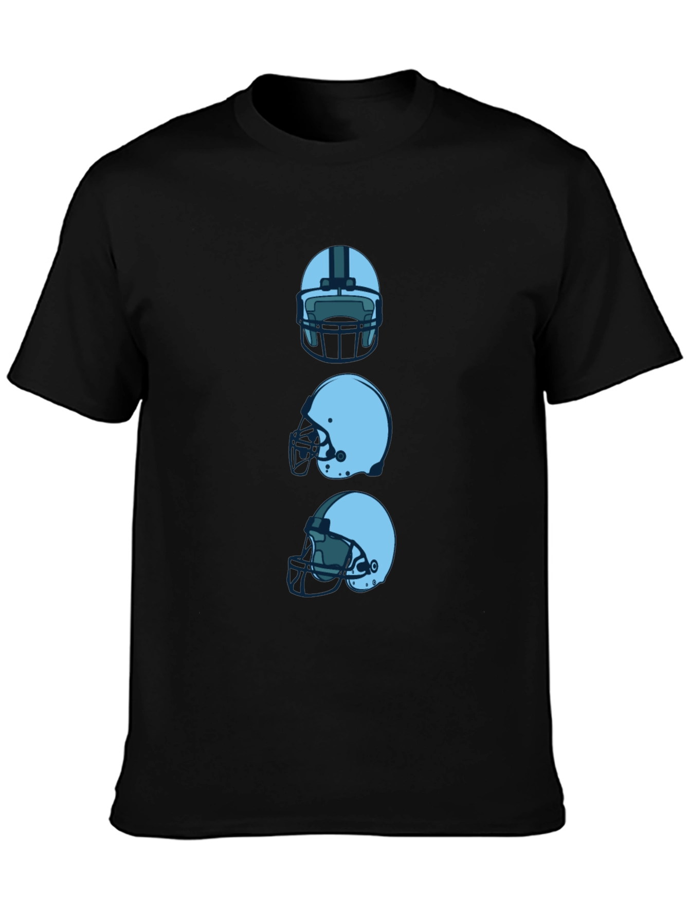 Football Helmet Graphic Tee - Black T-Shirt