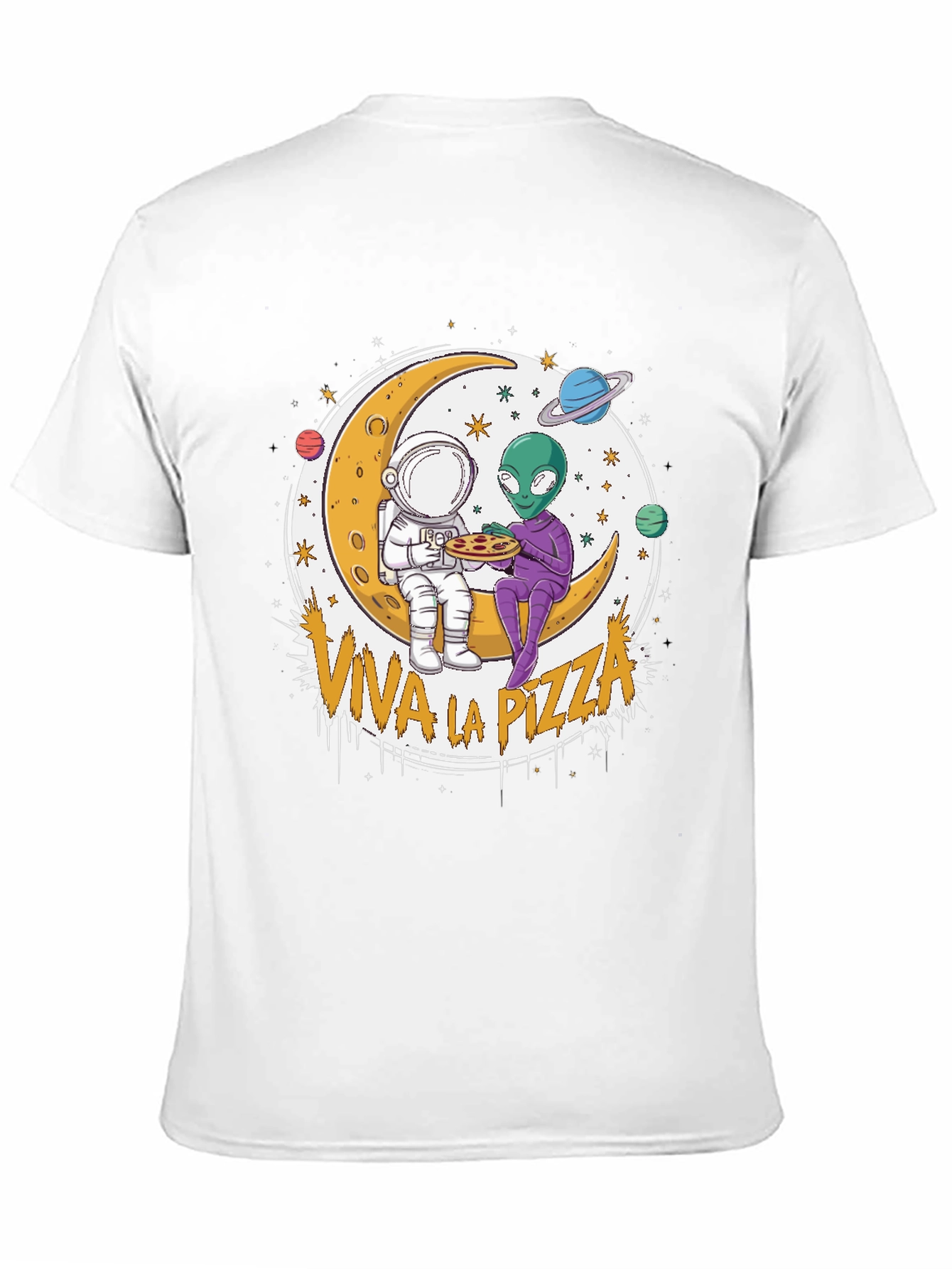 Viva la Pizza T-Shirt - Astronaut and Alien Tee