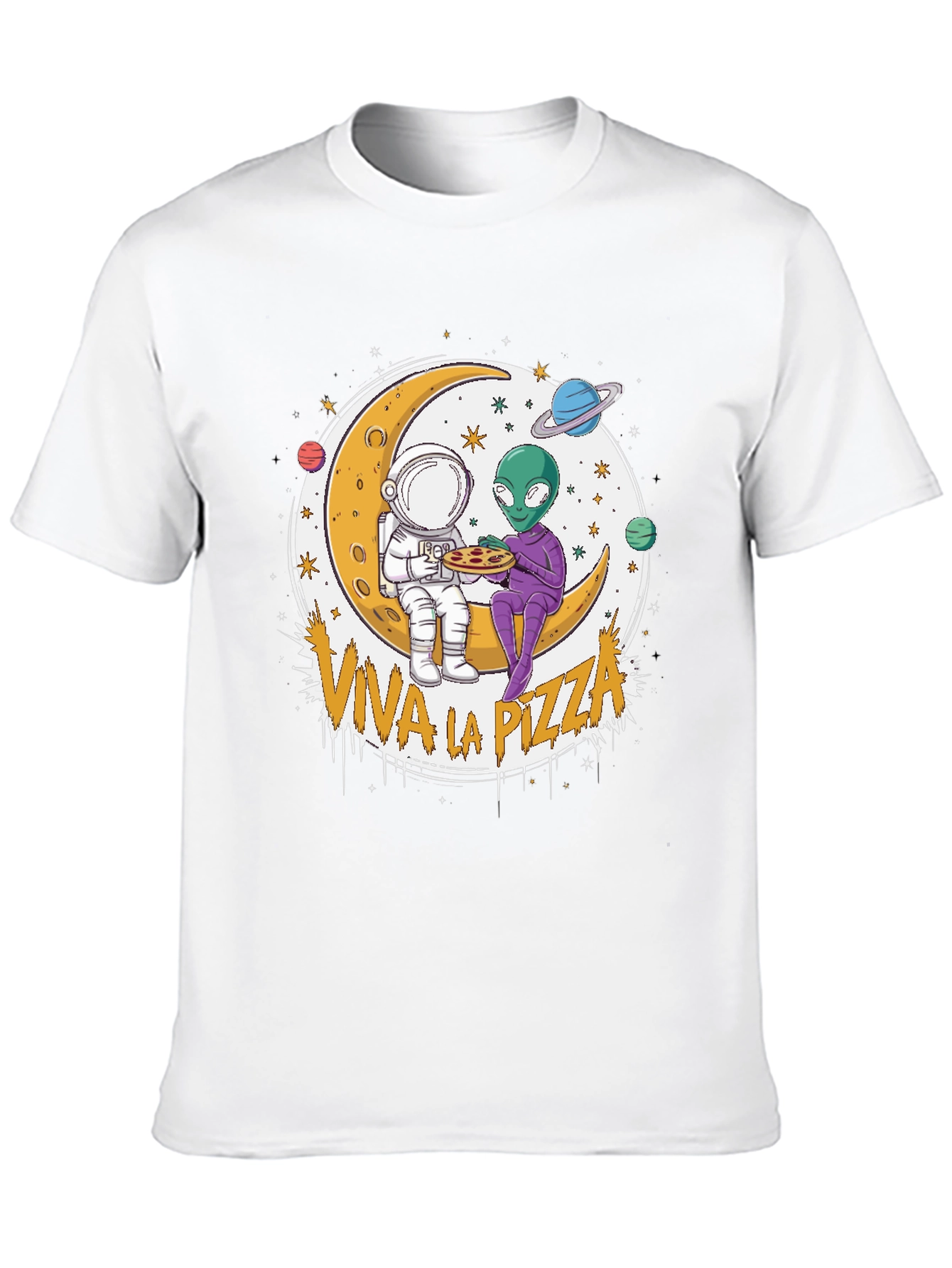 Viva la Pizza T-Shirt - Astronaut and Alien Tee