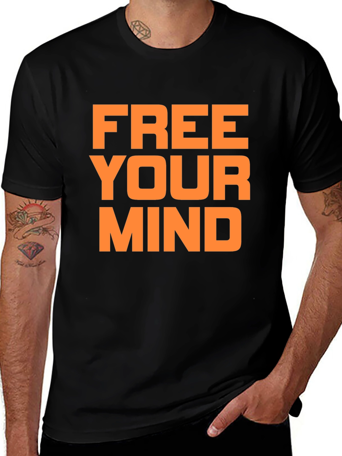Free Your Mind Graphic Tee - Unisex Black T-Shirt