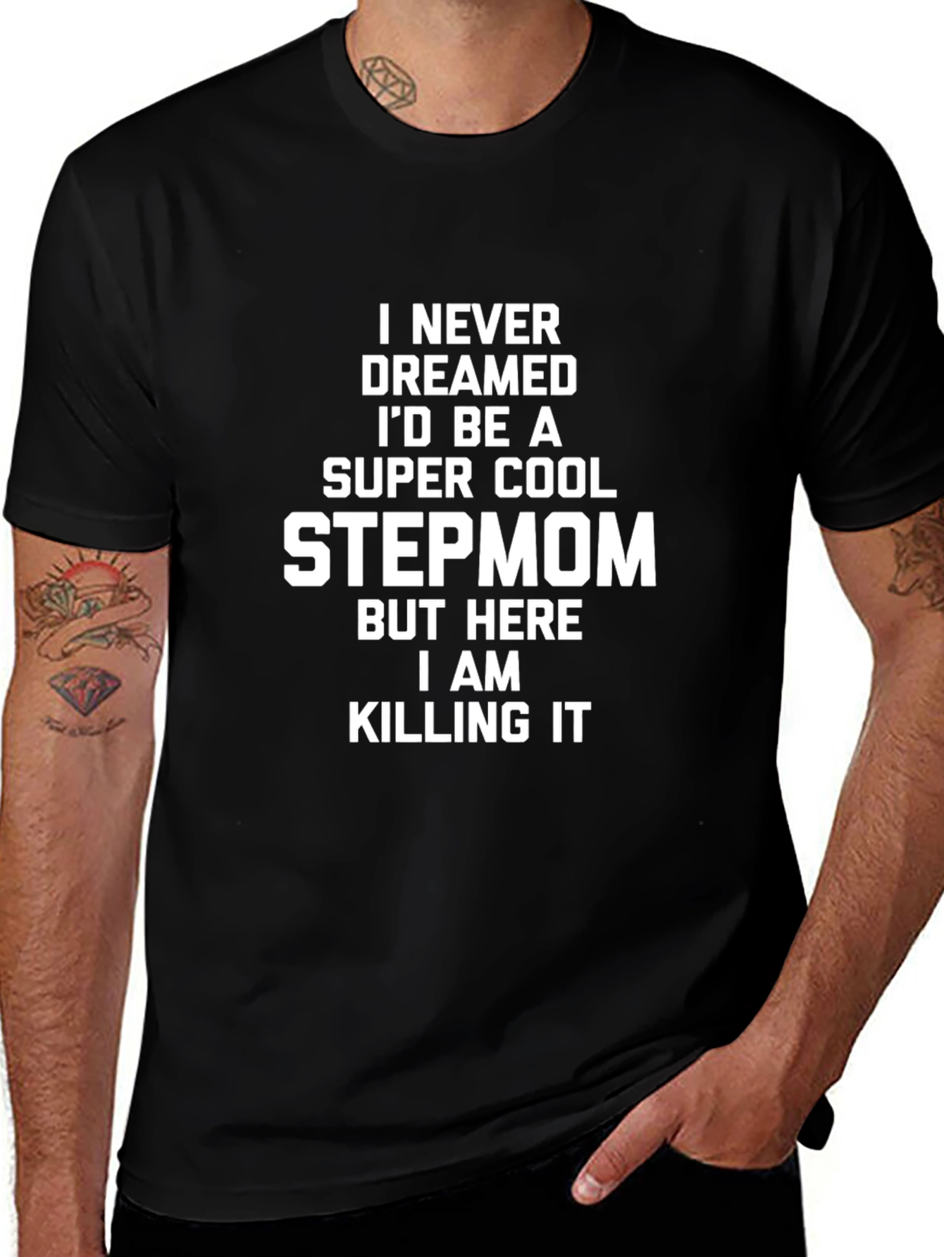 Super Cool Stepmom Graphic Tee - Black