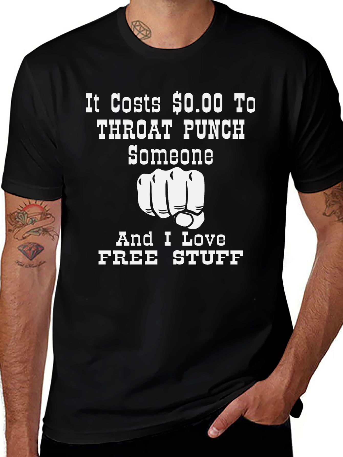 Funny It Costs $0.00 Throat Punch T-Shirt