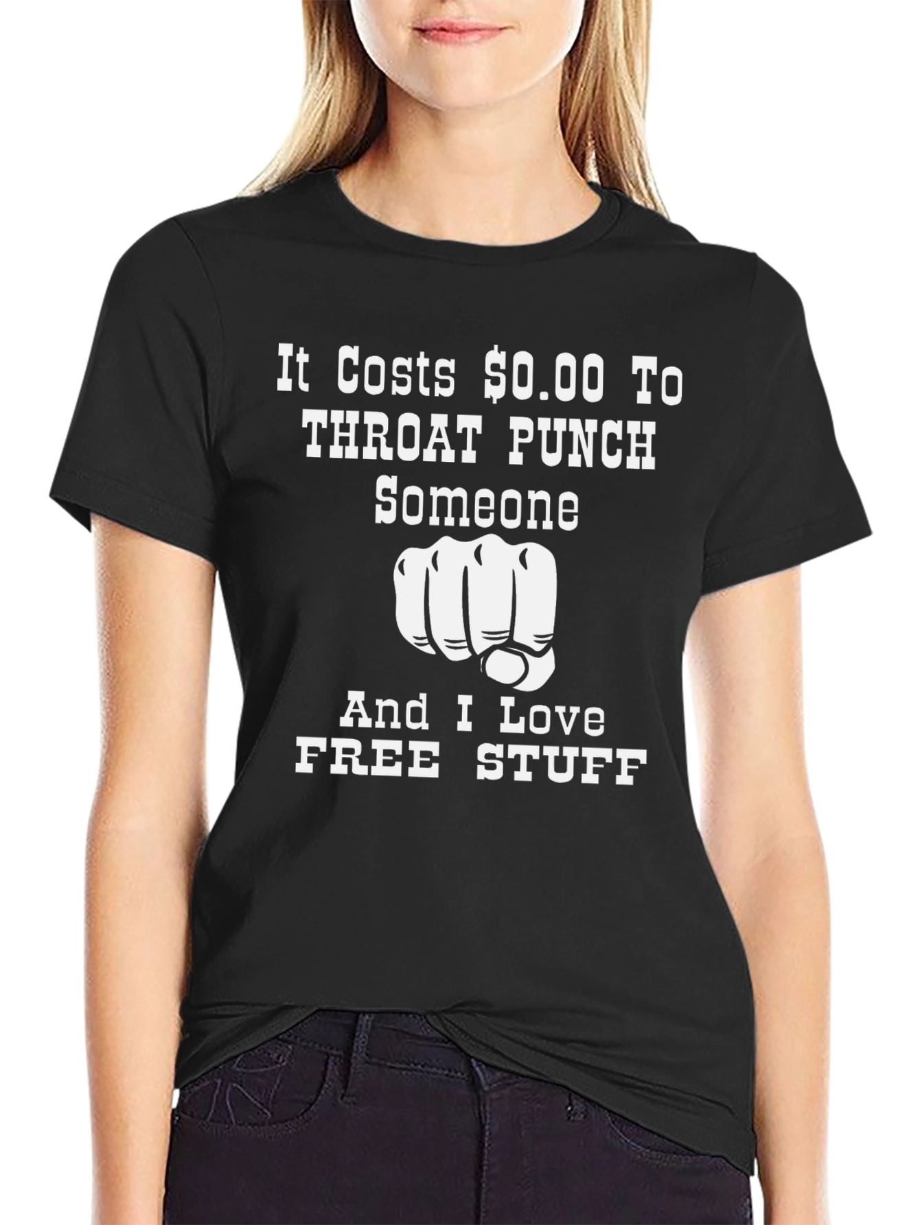 Funny It Costs $0.00 Throat Punch T-Shirt
