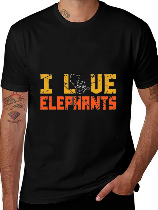 I Love Elephants Graphic Tee