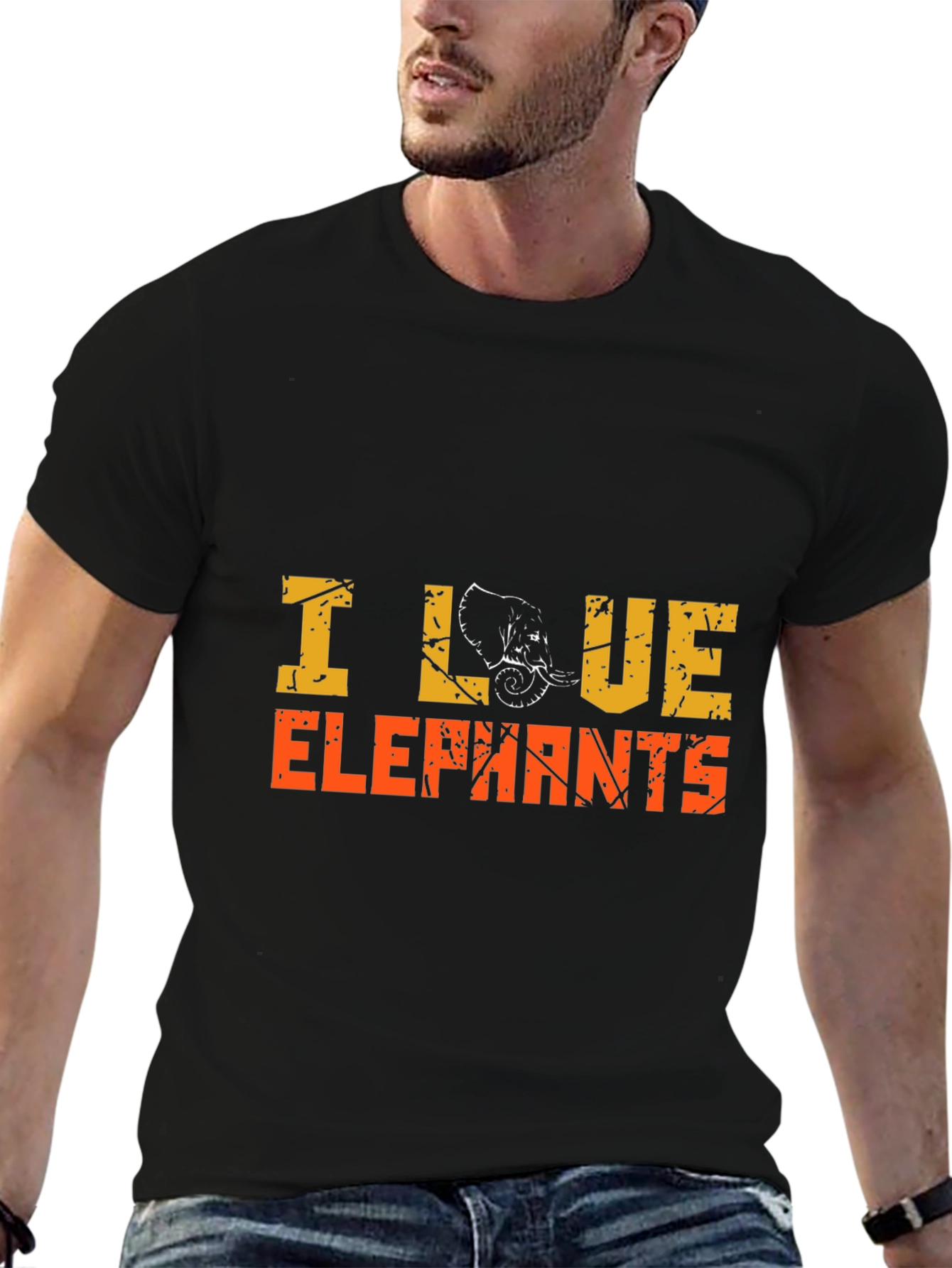 I Love Elephants Graphic Tee
