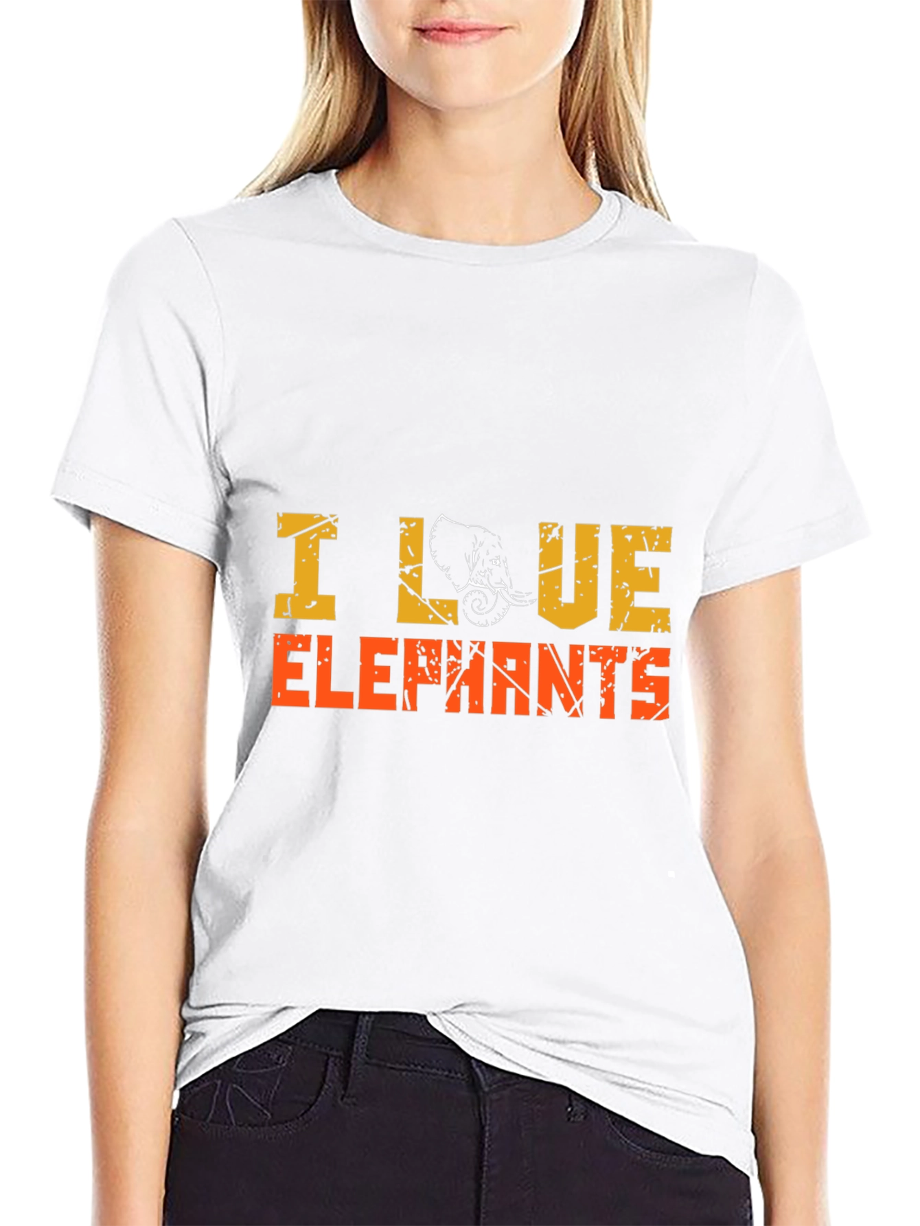 I Love Elephants Graphic Tee
