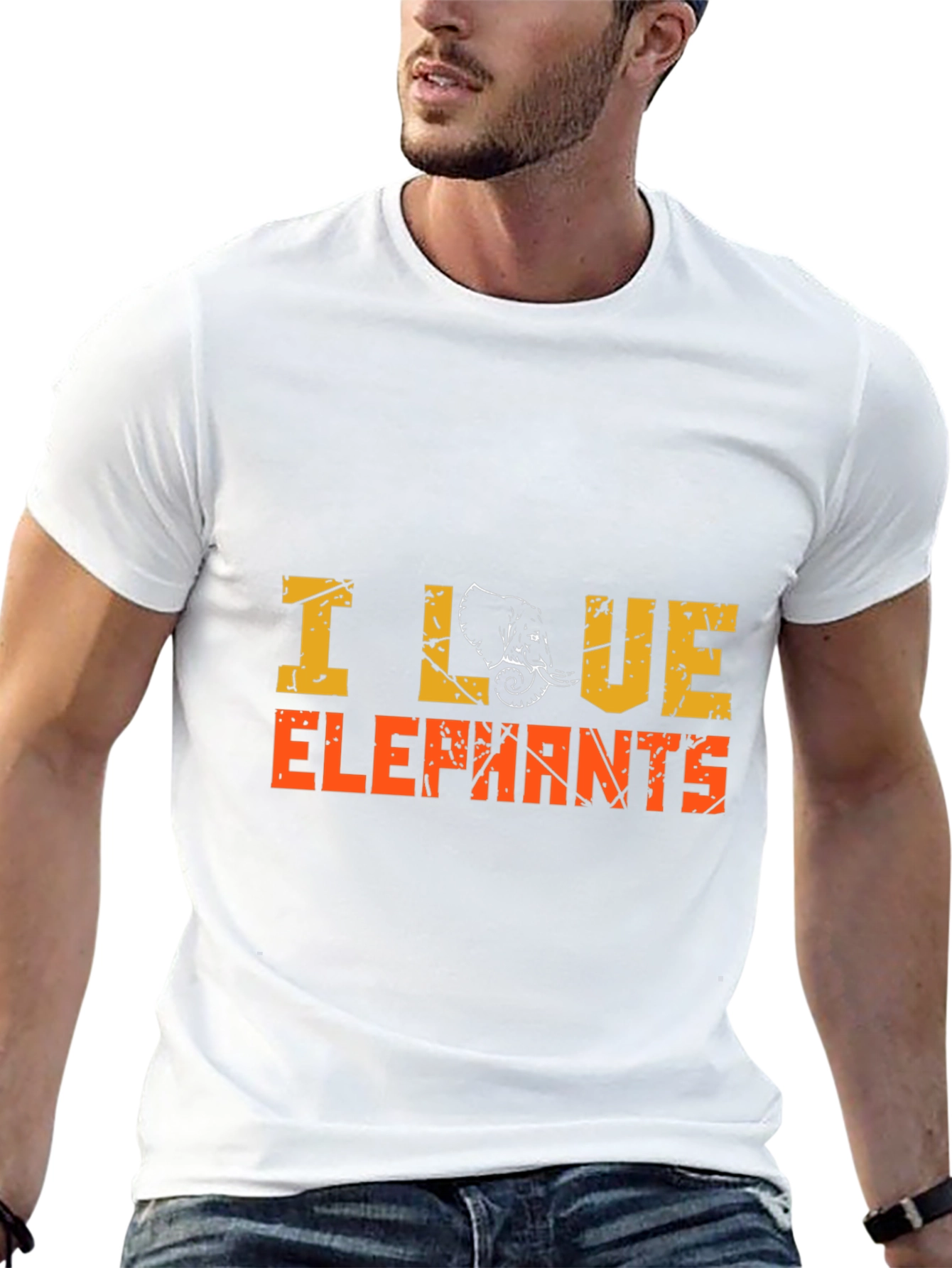 I Love Elephants Graphic Tee