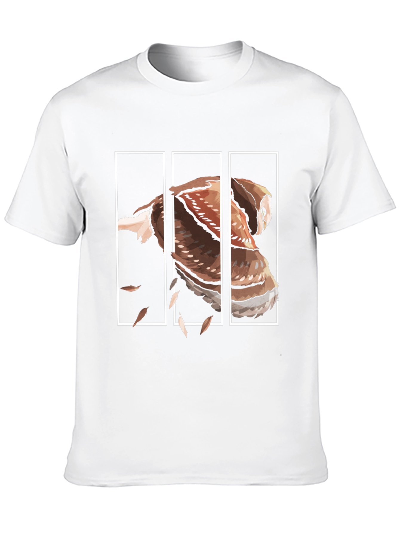 Owl Graphic Print Mens Black T-Shirt