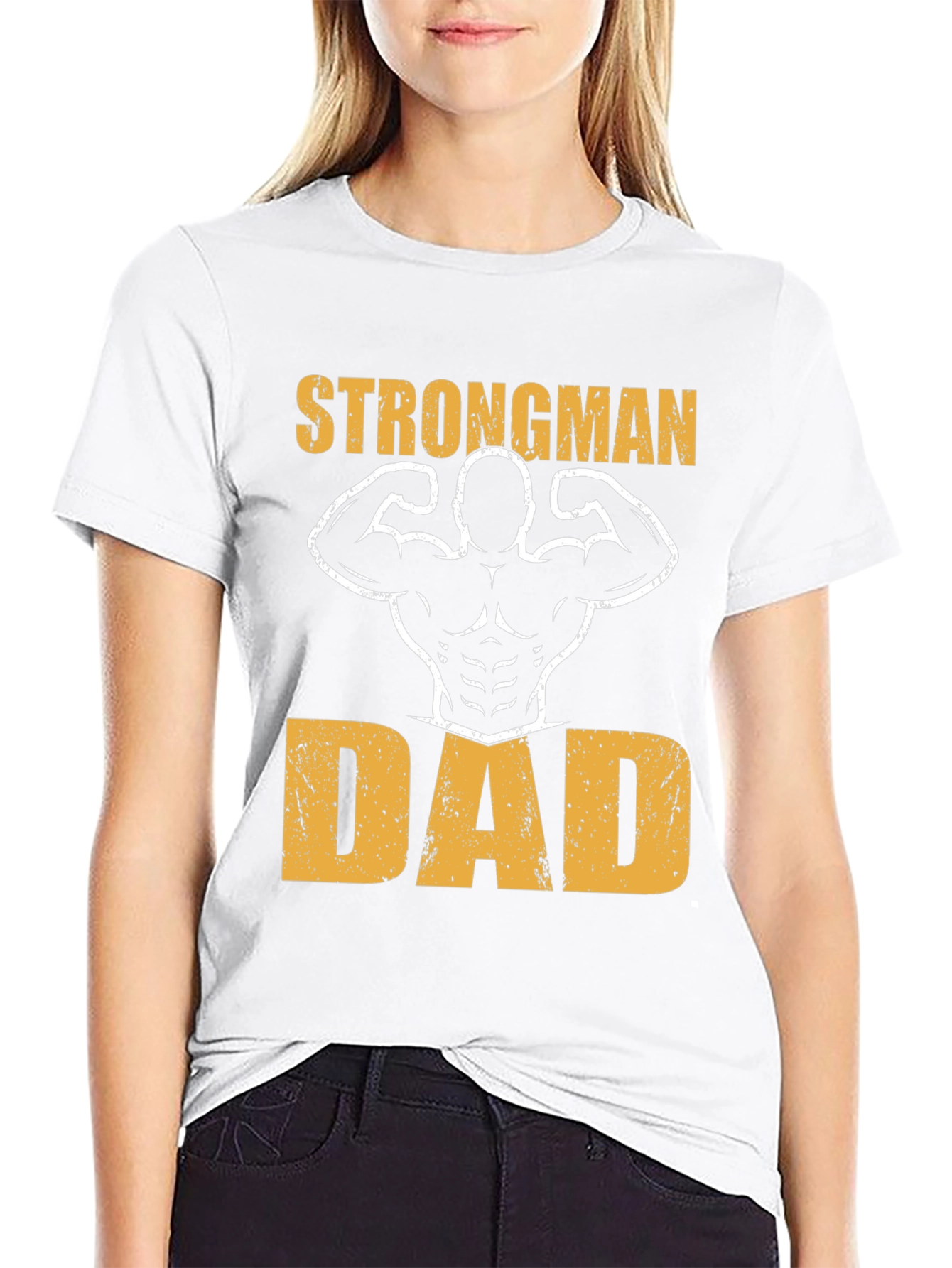 Strongman Dad Graphic T-Shirt - Fitness Fathers Day Tee